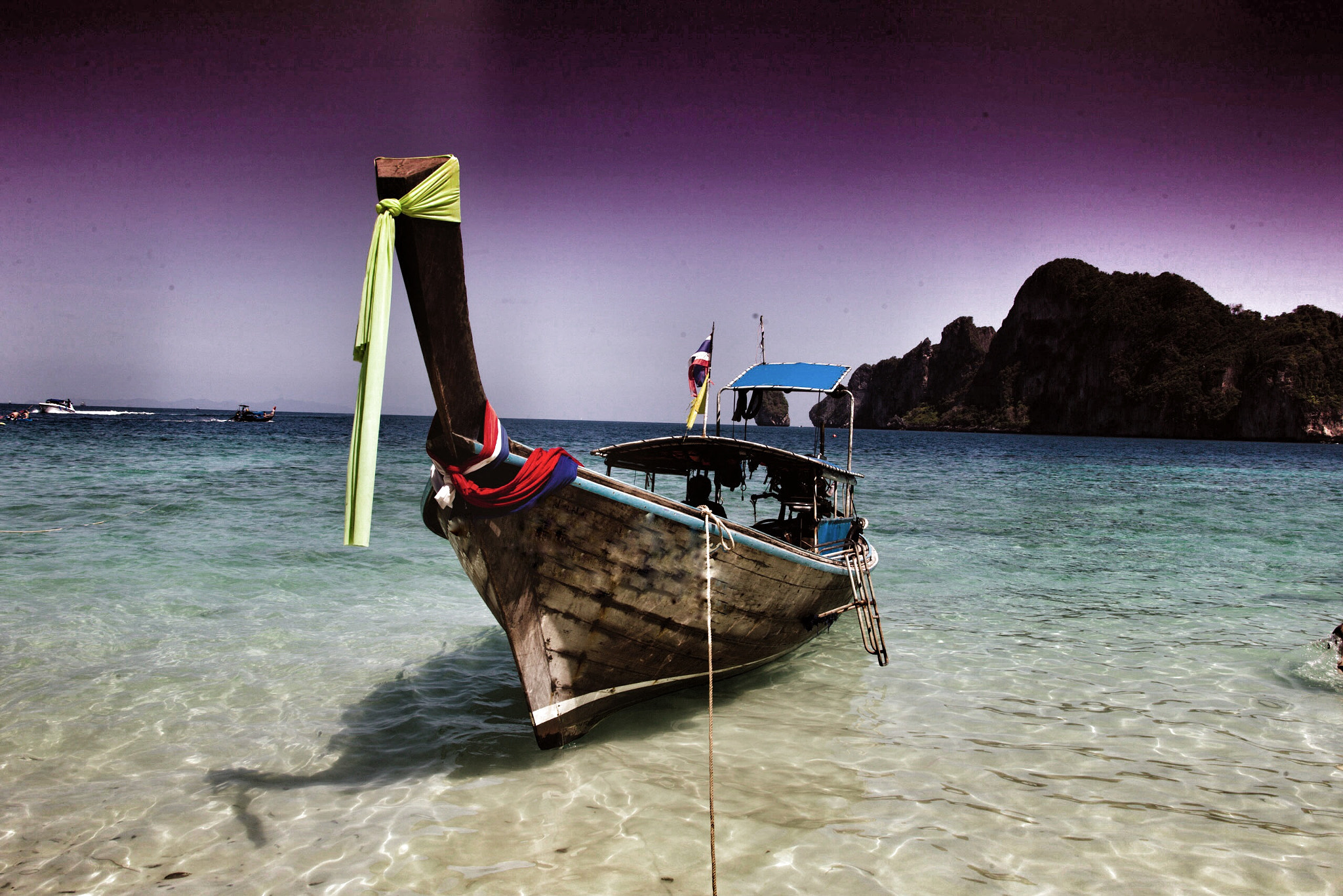 Canon EF 28-300mm F3.5-5.6L IS USM sample photo. Boat at the beach, phuket, thailand photography