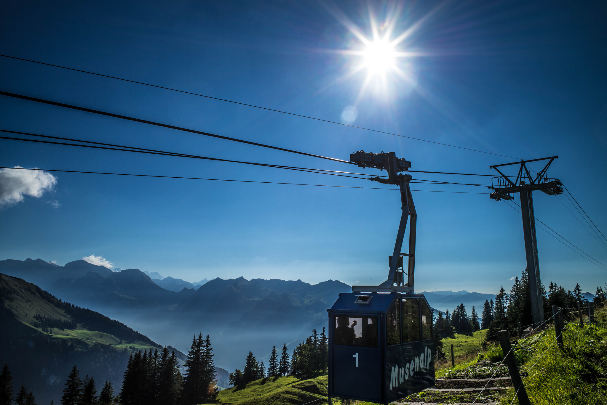Leica Elmarit-M 28mm F2.8 ASPH sample photo. Alpine cable railway photography