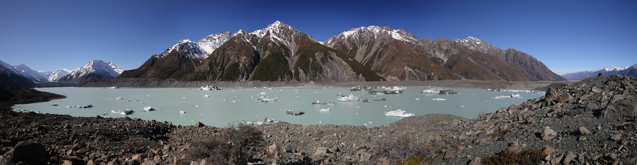 Canon EF 16-35mm F4L IS USM sample photo. Tasman lake panorama photography