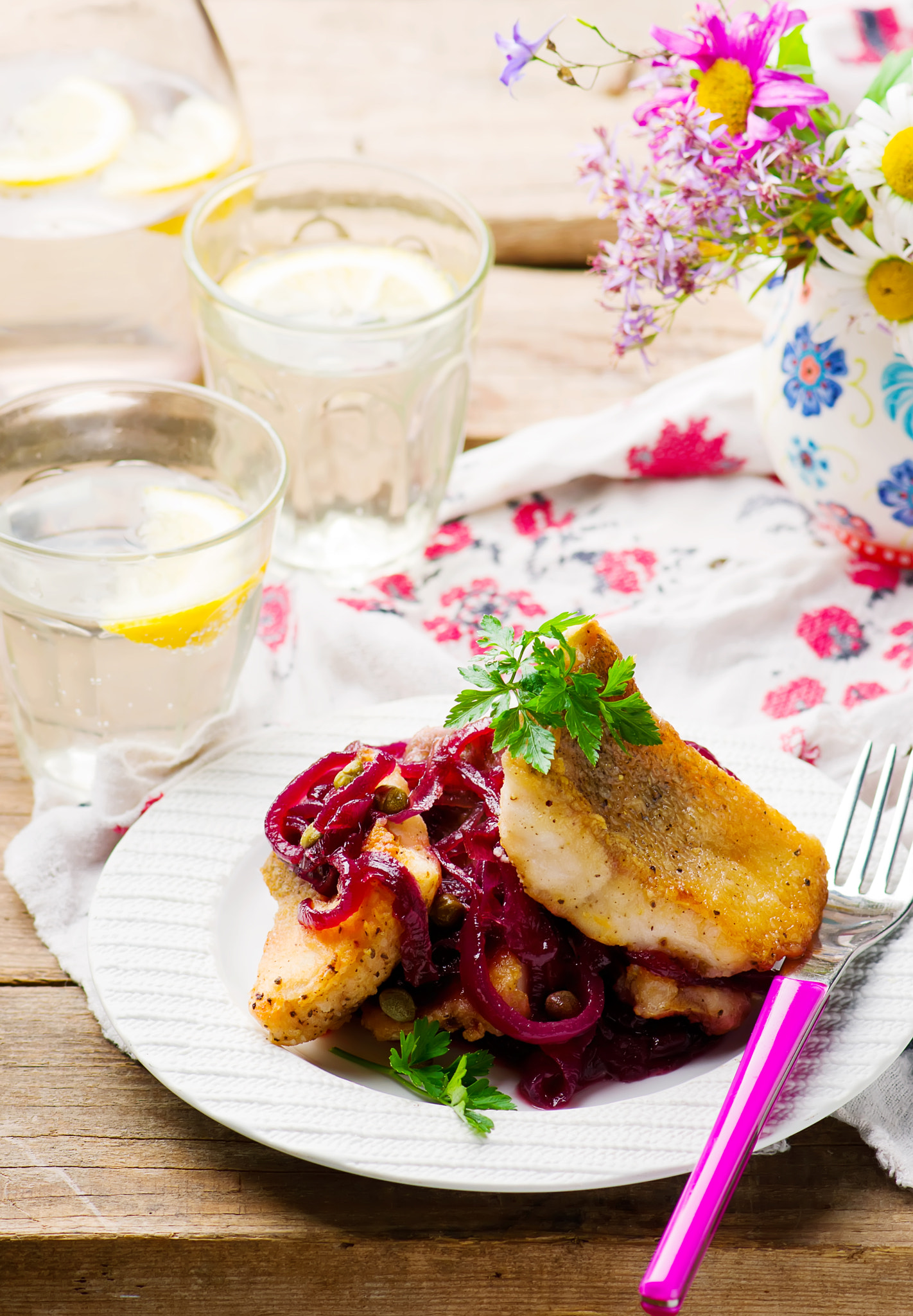 Nikon AF-S Micro-Nikkor 105mm F2.8G IF-ED VR sample photo. Fish fillets in a sweet-and-sour sauce photography