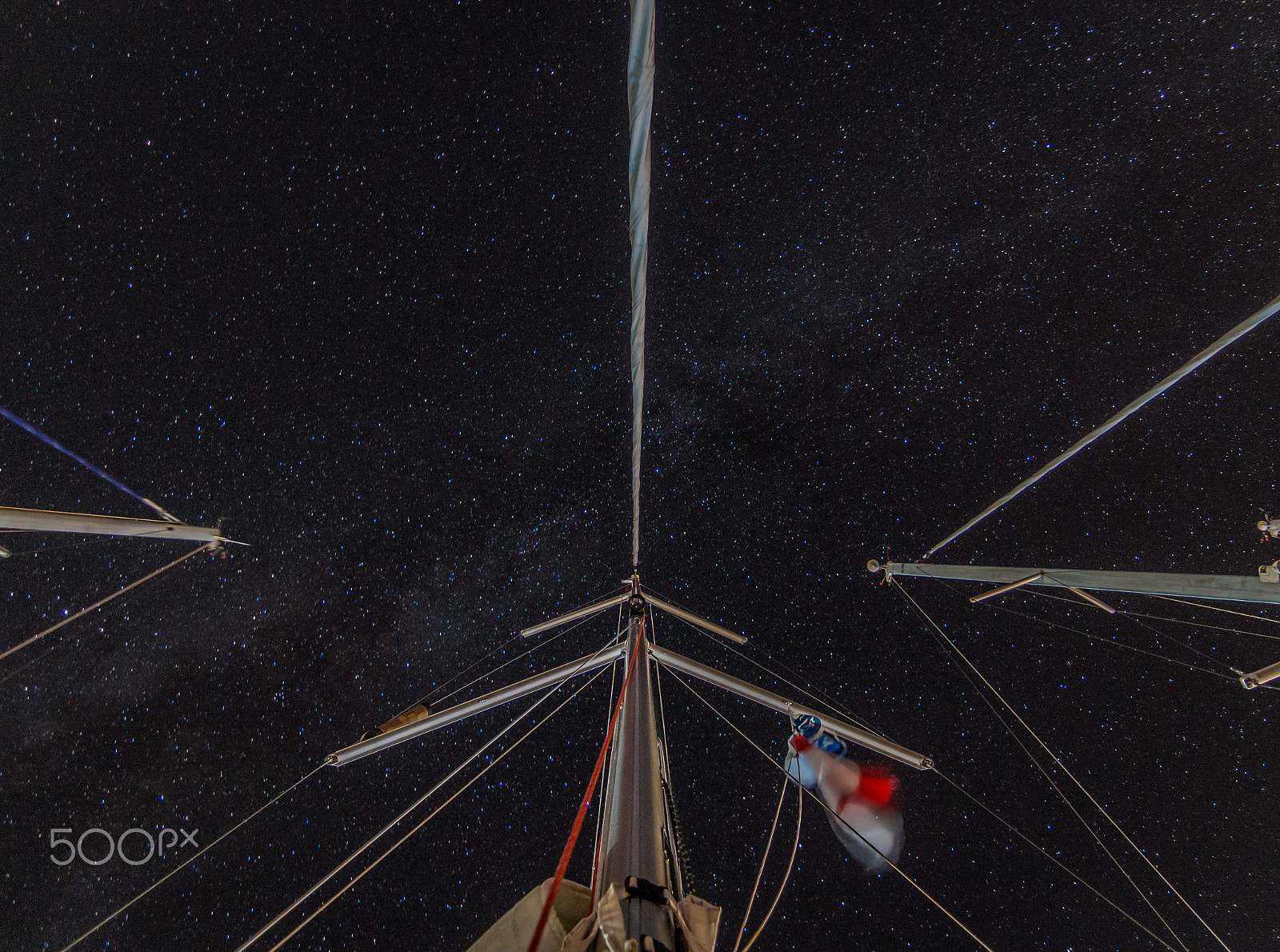 Sony SLT-A58 + 20mm F2.8 sample photo. Milkyway - on board of the sailingboat photography
