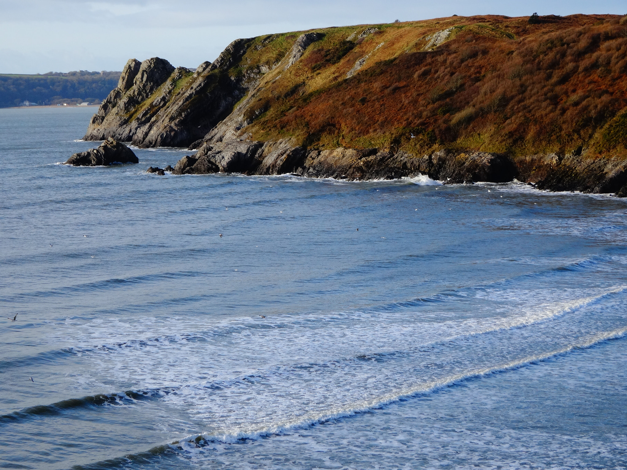 Sony Cyber-shot DSC-WX300 sample photo. Three cliffs bay photography