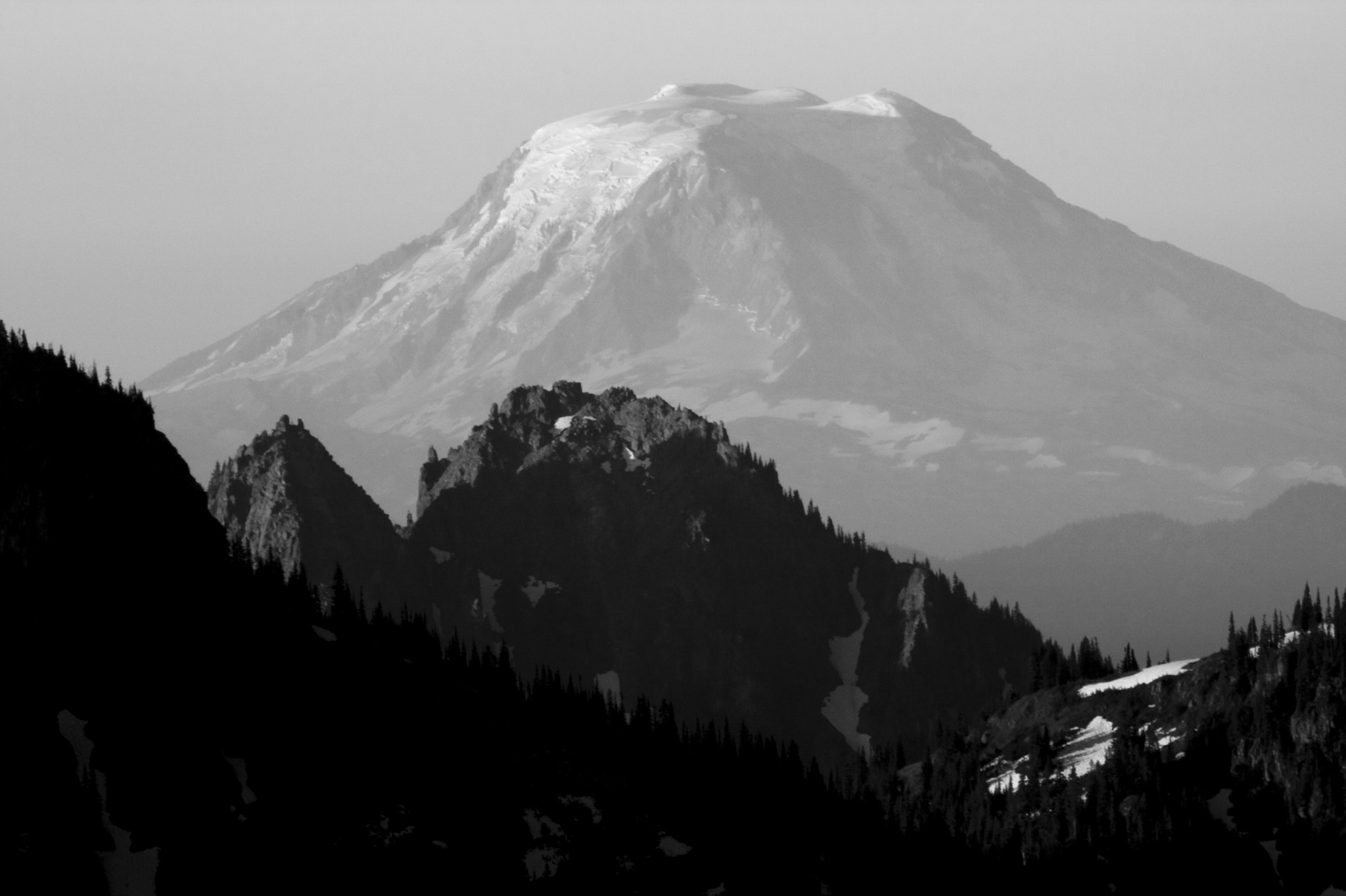 Canon EOS 40D + Canon EF 100-400mm F4.5-5.6L IS USM sample photo. Mt. adams from mt. rainier photography