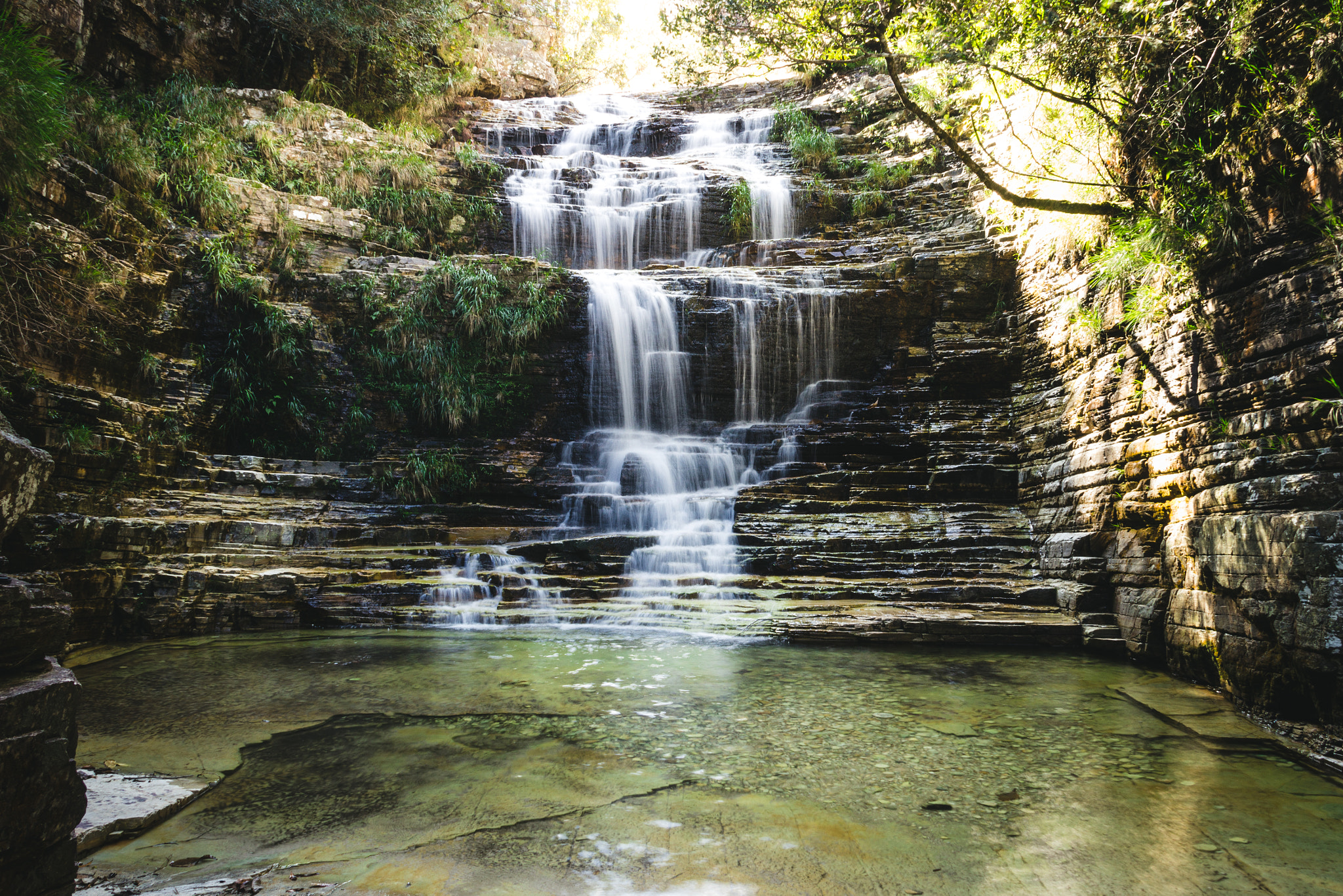 Canon EF-S 18-200mm F3.5-5.6 IS sample photo. Blue lagoon waterfall photography