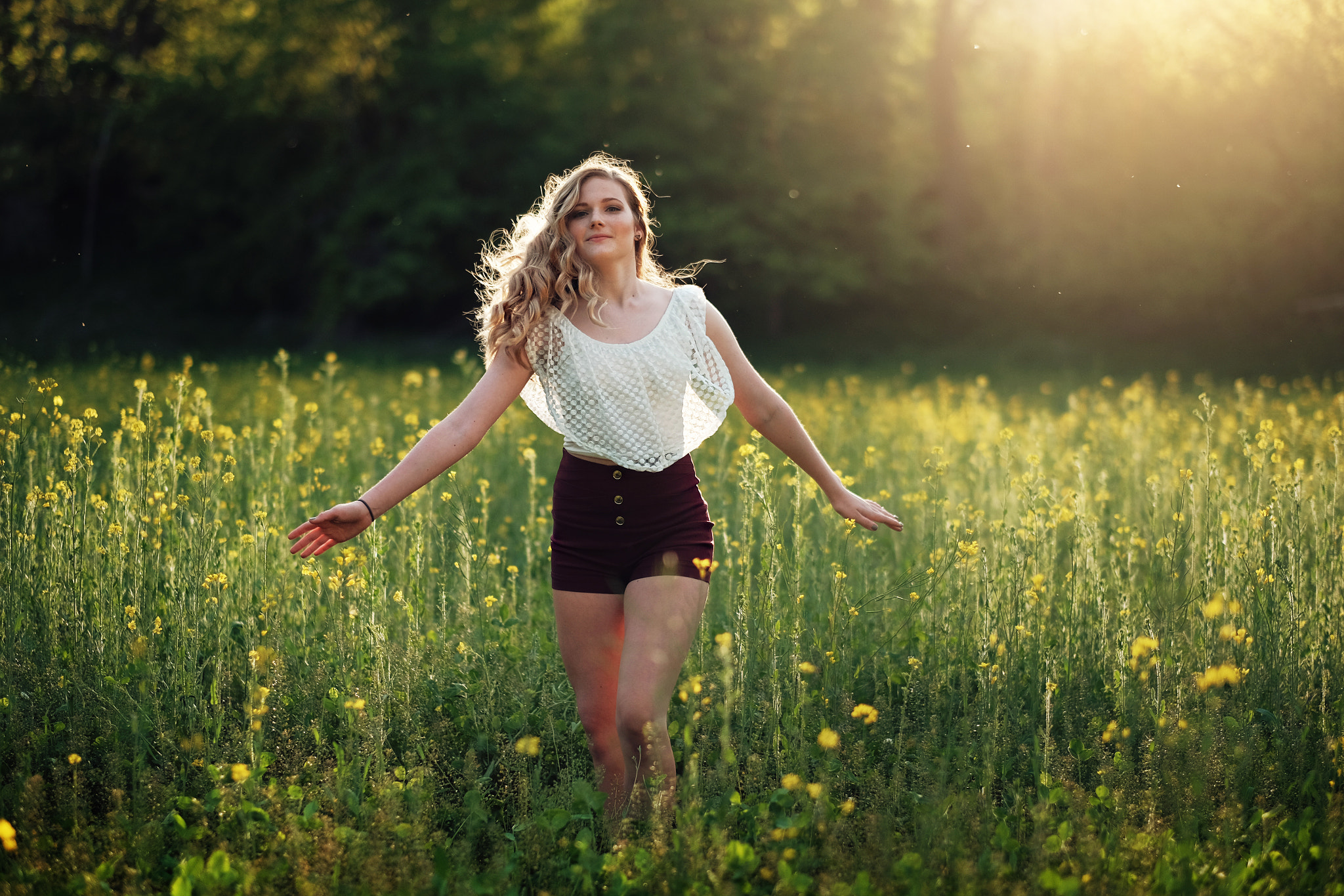 Fujifilm XF 56mm F1.2 R sample photo. Dance in golden field photography