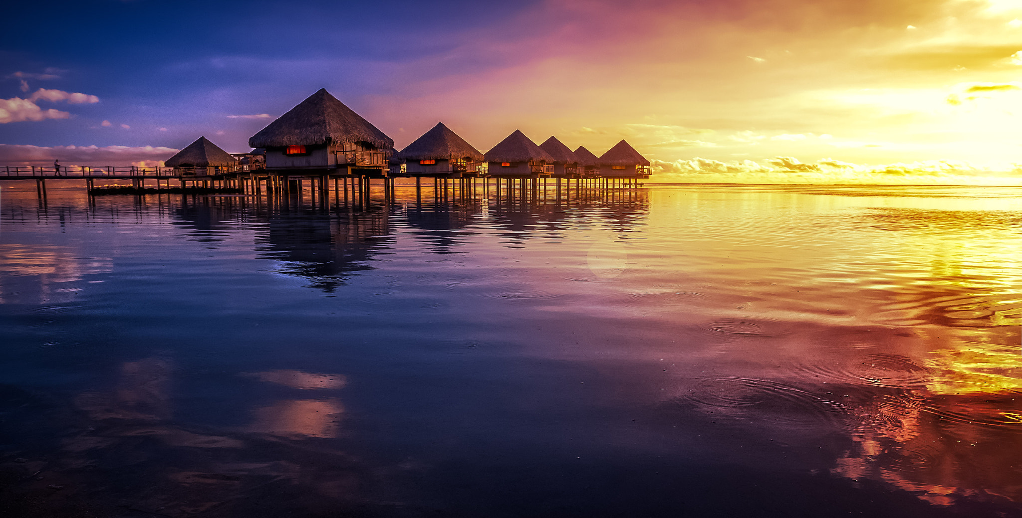 Canon EOS-1D Mark IV sample photo. Tahiti evening after a storm photography
