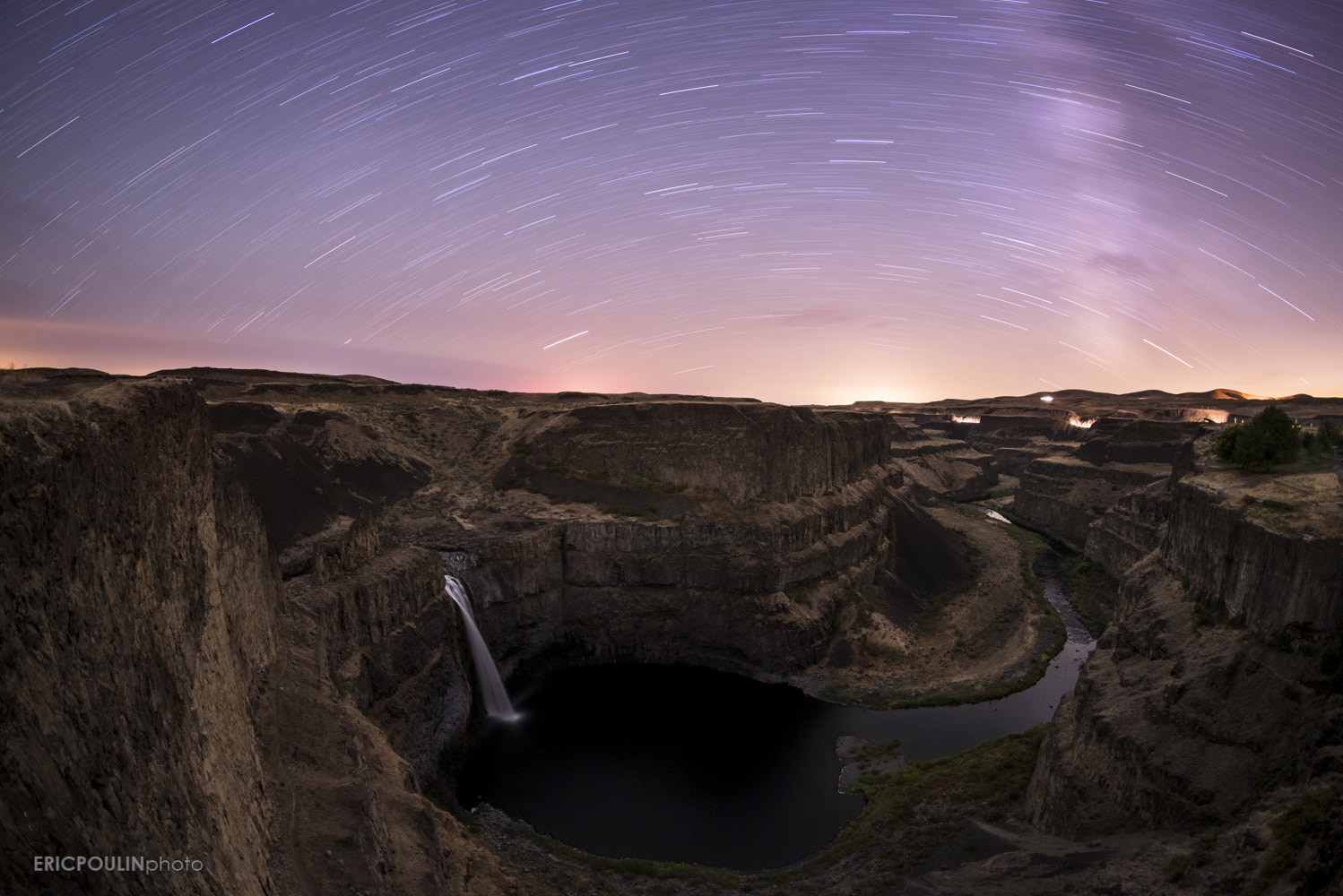 Nikon D750 + Samyang 12mm F2.8 ED AS NCS Fisheye sample photo. Palouse falls by night photography