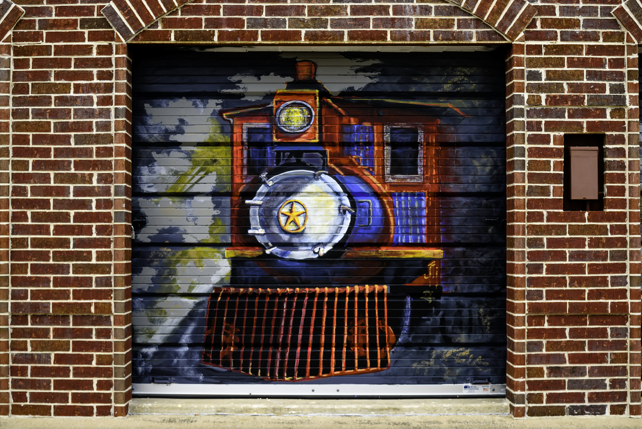AF-S Nikkor 50mm f/1.4G + 1.4x sample photo. Train mural grapevine texas photography