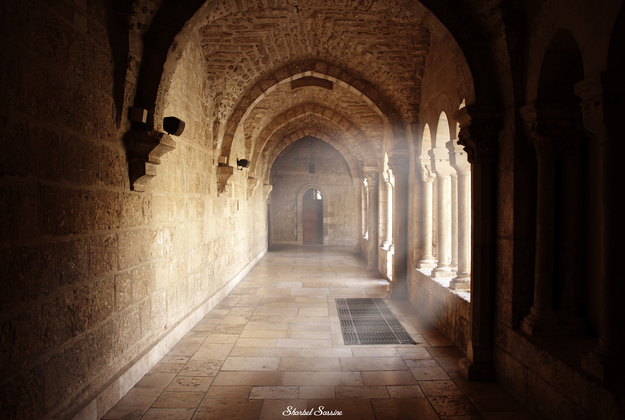 Sigma 18-250mm F3.5-6.3 DC OS HSM sample photo. One of the corridors inside the "church of nativit photography
