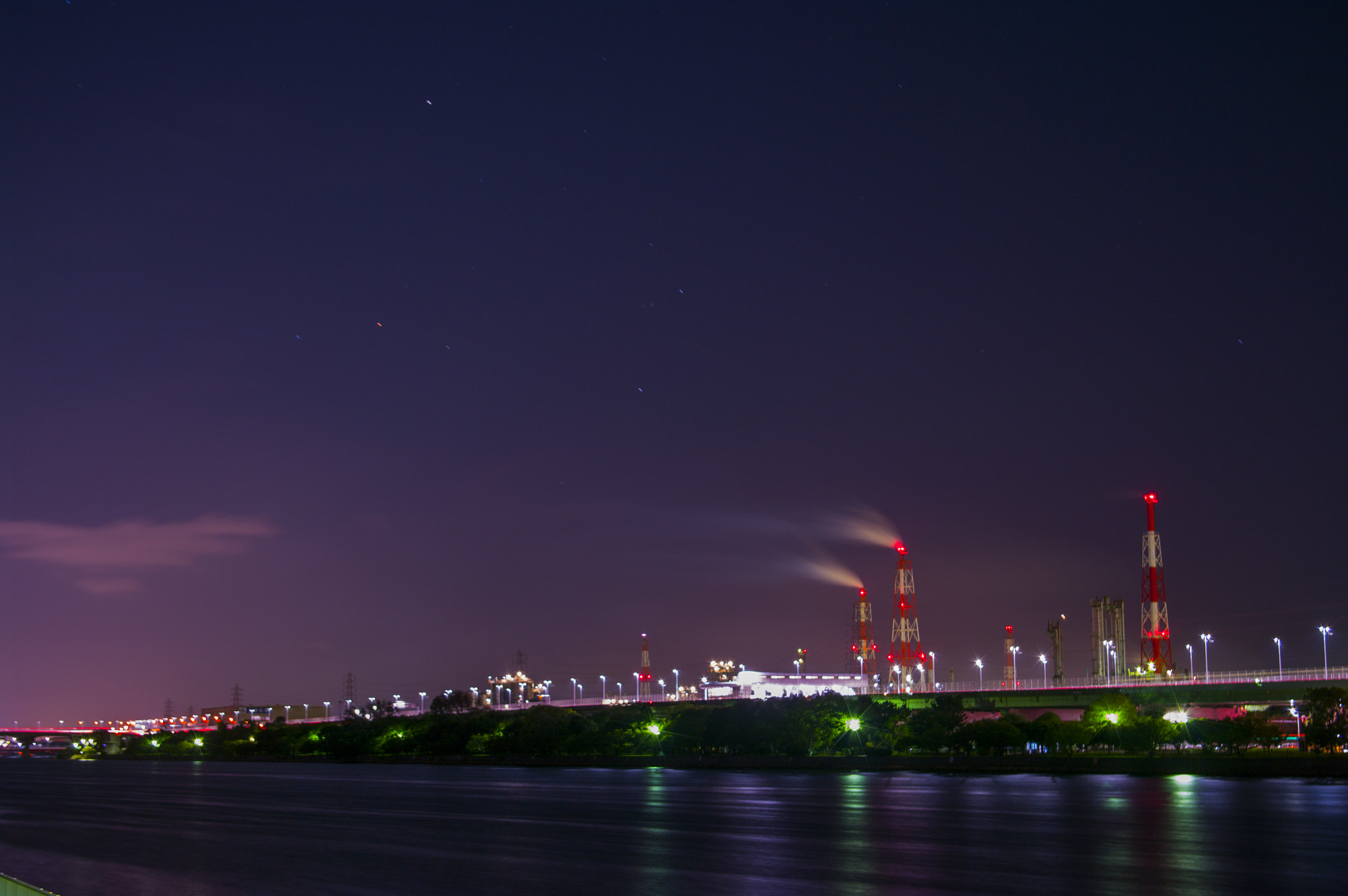 Pentax K20D sample photo. 工場夜景 photography