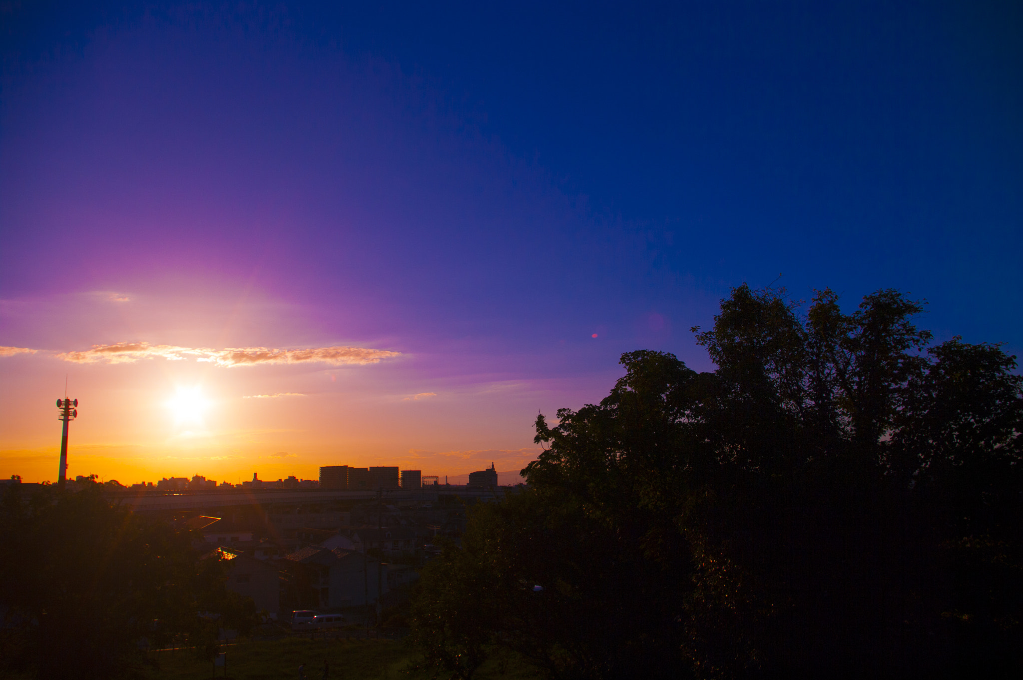 Pentax K20D sample photo. 夕日 photography
