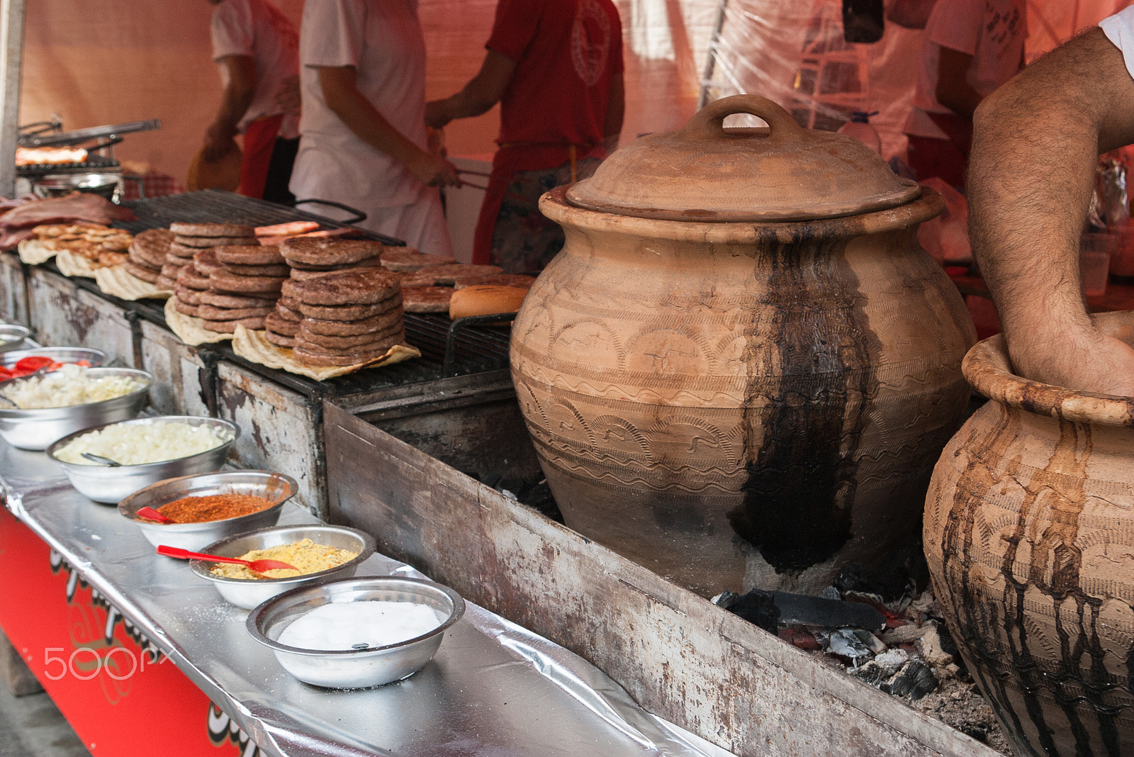 Pentax *ist DL sample photo. A cooking of a local food in serbia. photography