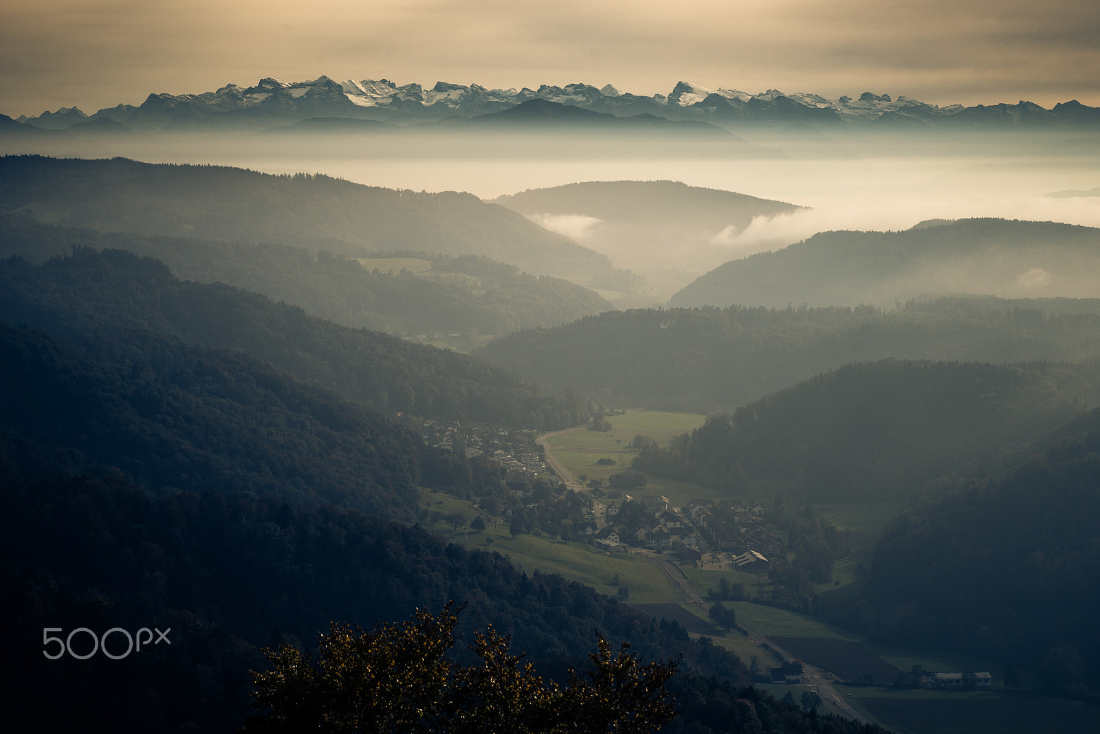 Tamron SP AF 90mm F2.8 Di Macro sample photo. Fogs over switzerland photography