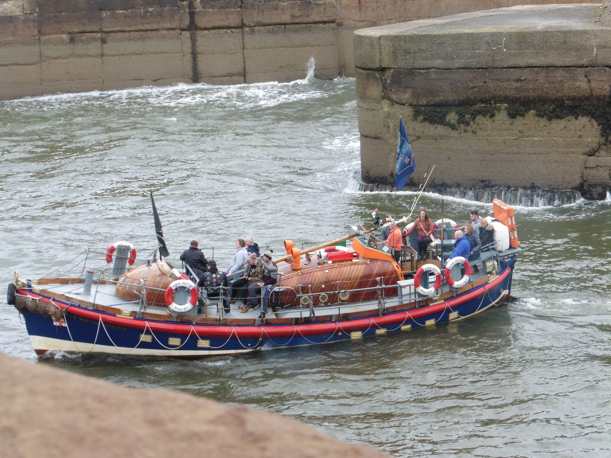 Panasonic DMC-TZ55 sample photo. Pleasure? trip on old lifeboat. whitby. photography