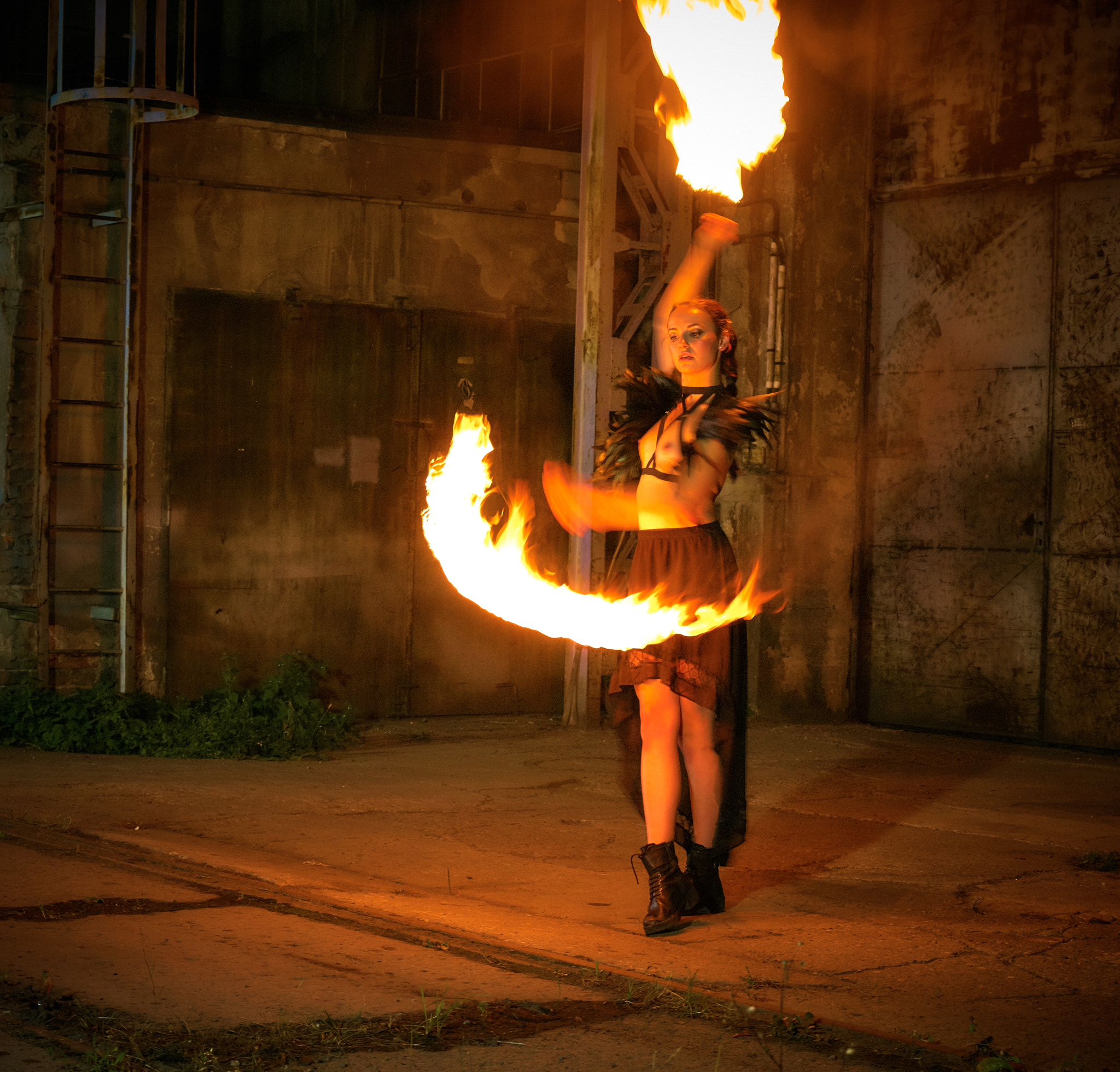 Pentax 645D sample photo. September workshop_fire show shoot photography