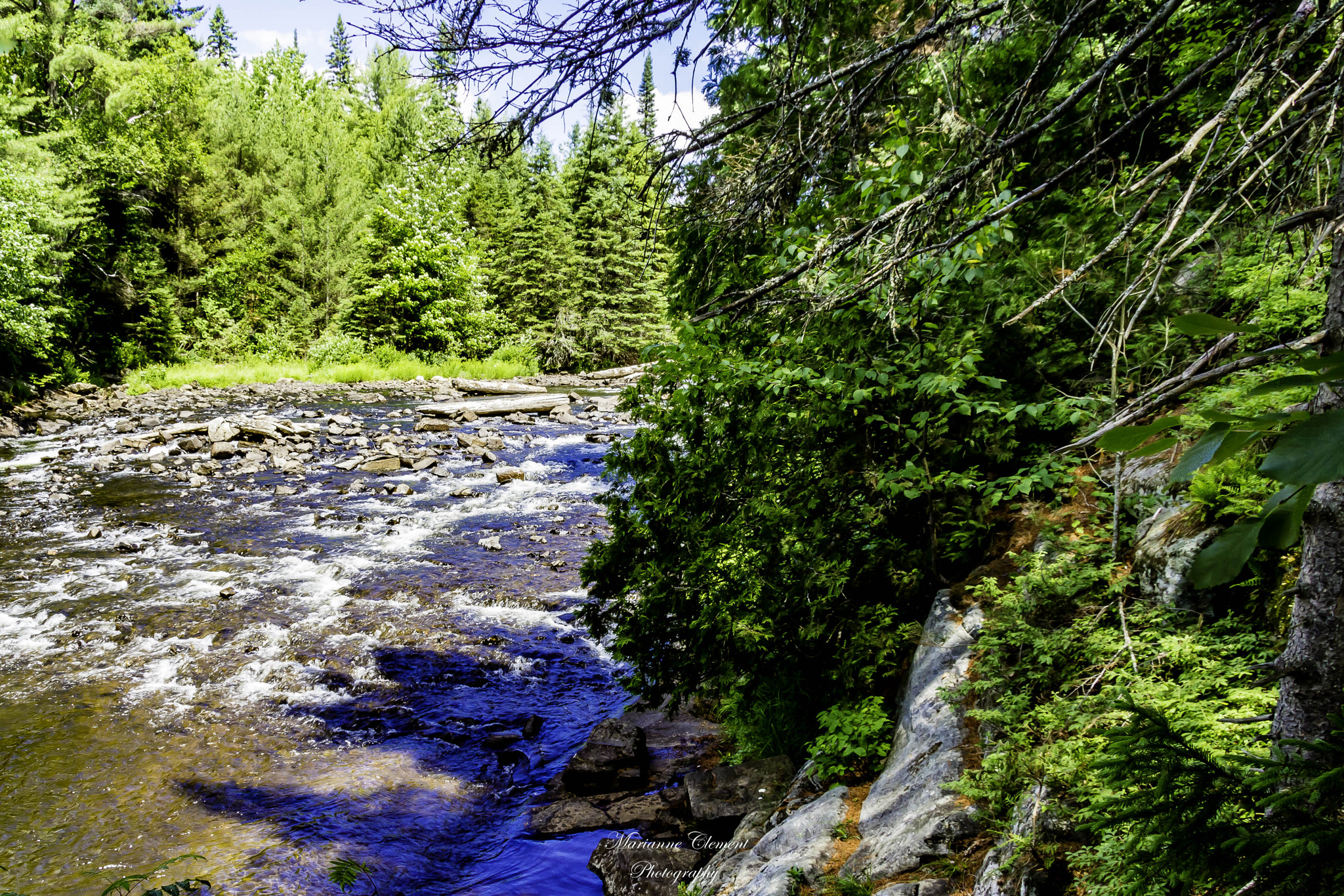 Canon EF-S 17-85mm F4-5.6 IS USM sample photo. Oxtongue river below tea lake dam photography