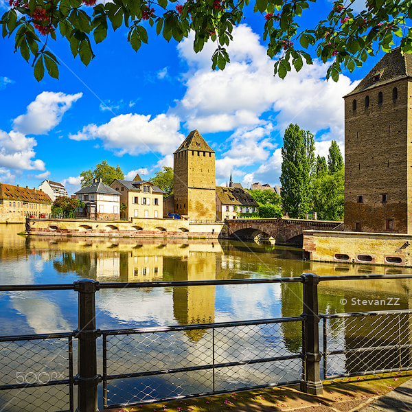 Nikon D800E sample photo. Strasbourg, towers of medieval bridge. france photography