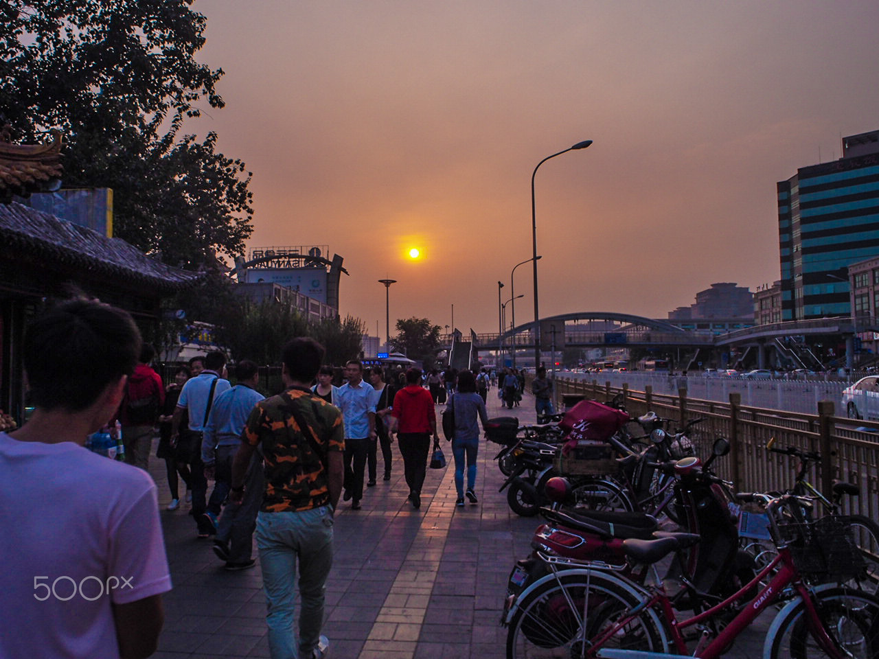 Olympus M.Zuiko Digital ED 14-42mm F3.5-5.6 EZ sample photo. Beijing sunset photography
