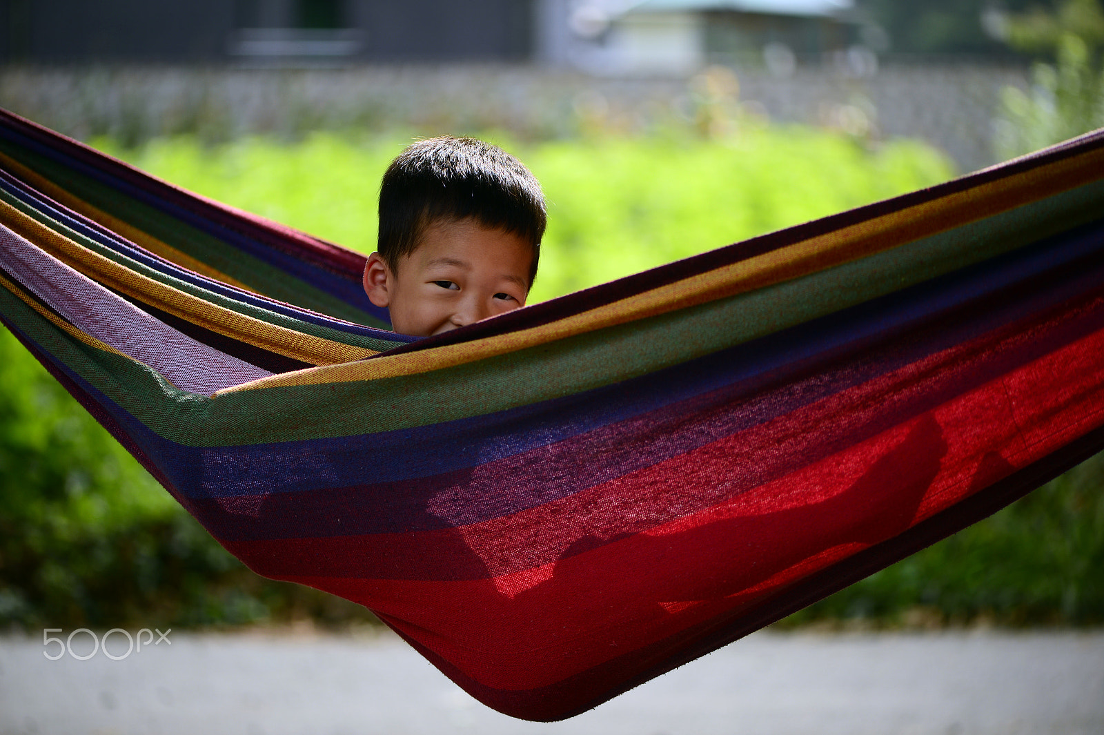 Nikon Df sample photo. A kid onto the hammock photography