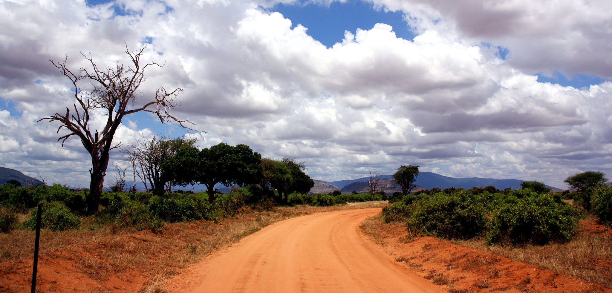 Sony Alpha DSLR-A350 + Sigma 18-200mm F3.5-6.3 DC sample photo. Landscape in tsavo east wildlife park/ kenya photography