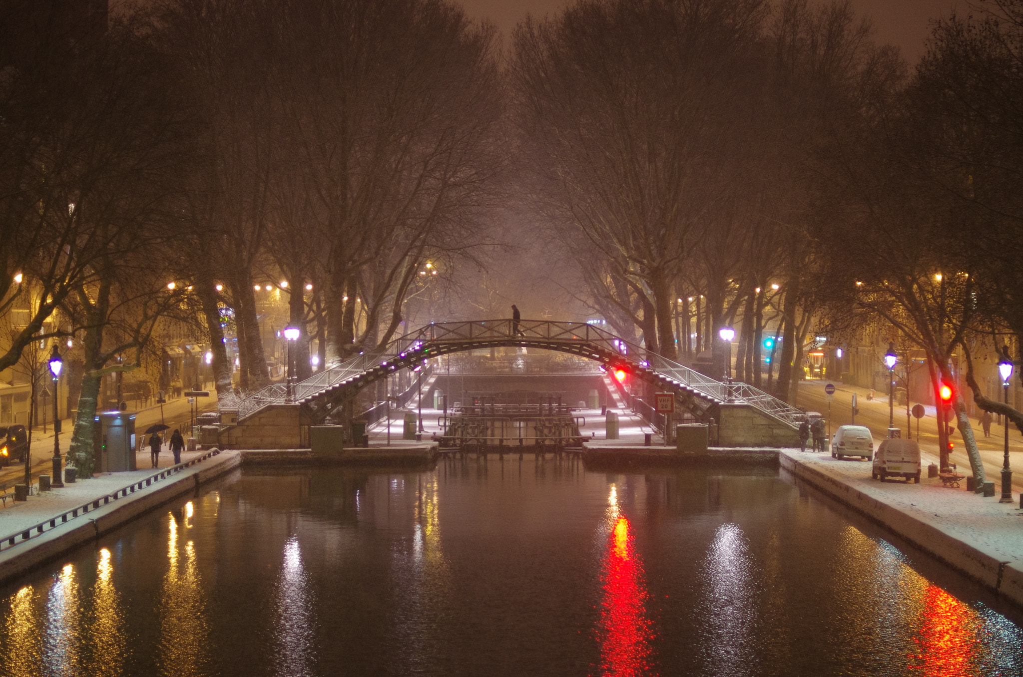 Pentax K-5 II + Pentax smc DA* 55mm F1.4 SDM sample photo. Winter in paris - canal st martin photography