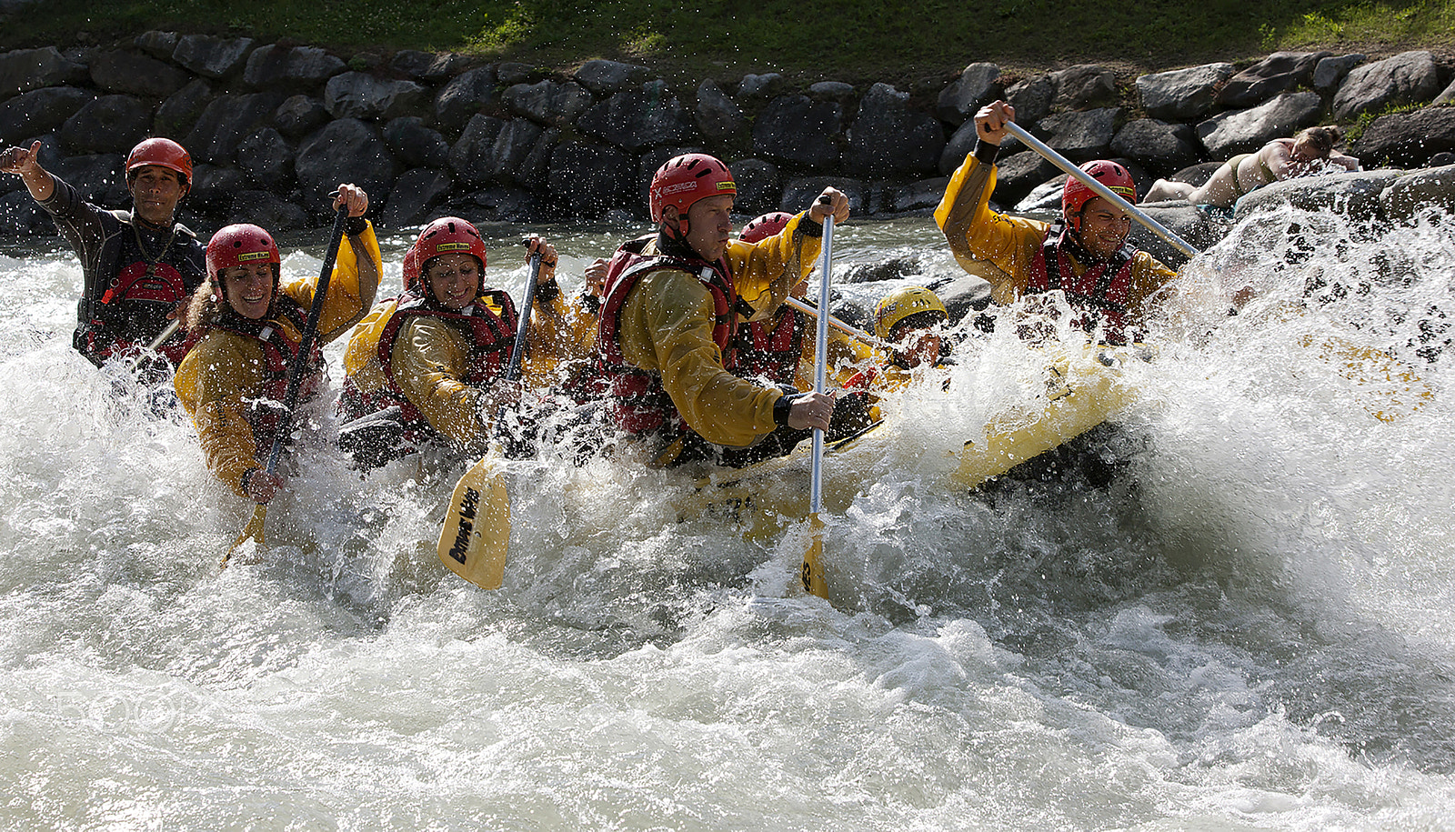 Canon EOS-1Ds Mark III sample photo. Come down in rafting - creek noce dolomiti photography
