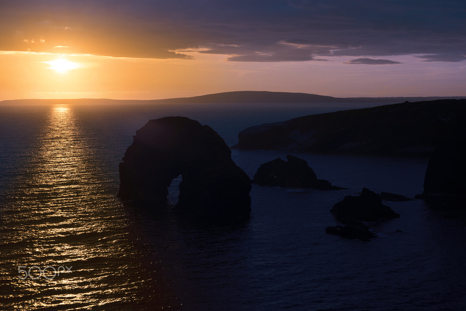 Sigma 70-300mm F4-5.6 APO DG Macro sample photo. Beautiful sunset over the virgin rock photography