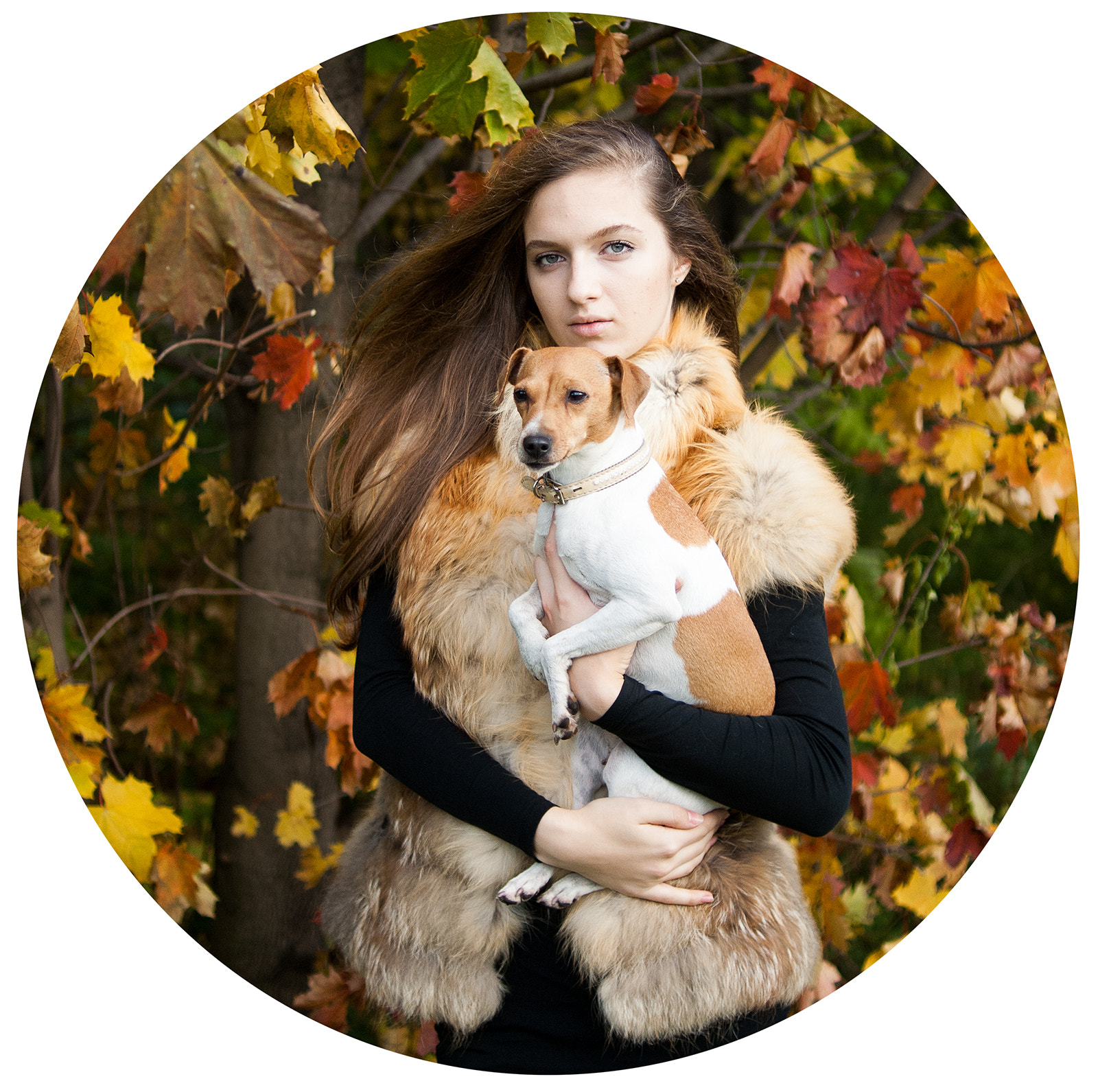 Sony Alpha DSLR-A230 sample photo. Portrait of the beautiful young woman with dog photography