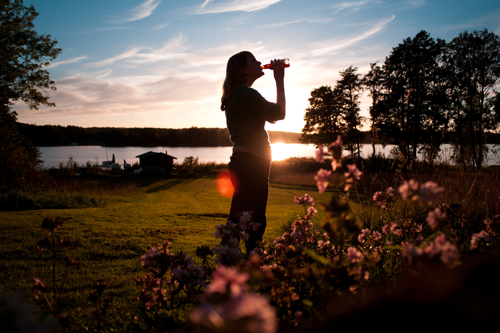 Nikon D700 + Nikon AF Nikkor 28mm F2.8D sample photo. Väddö sunset photography