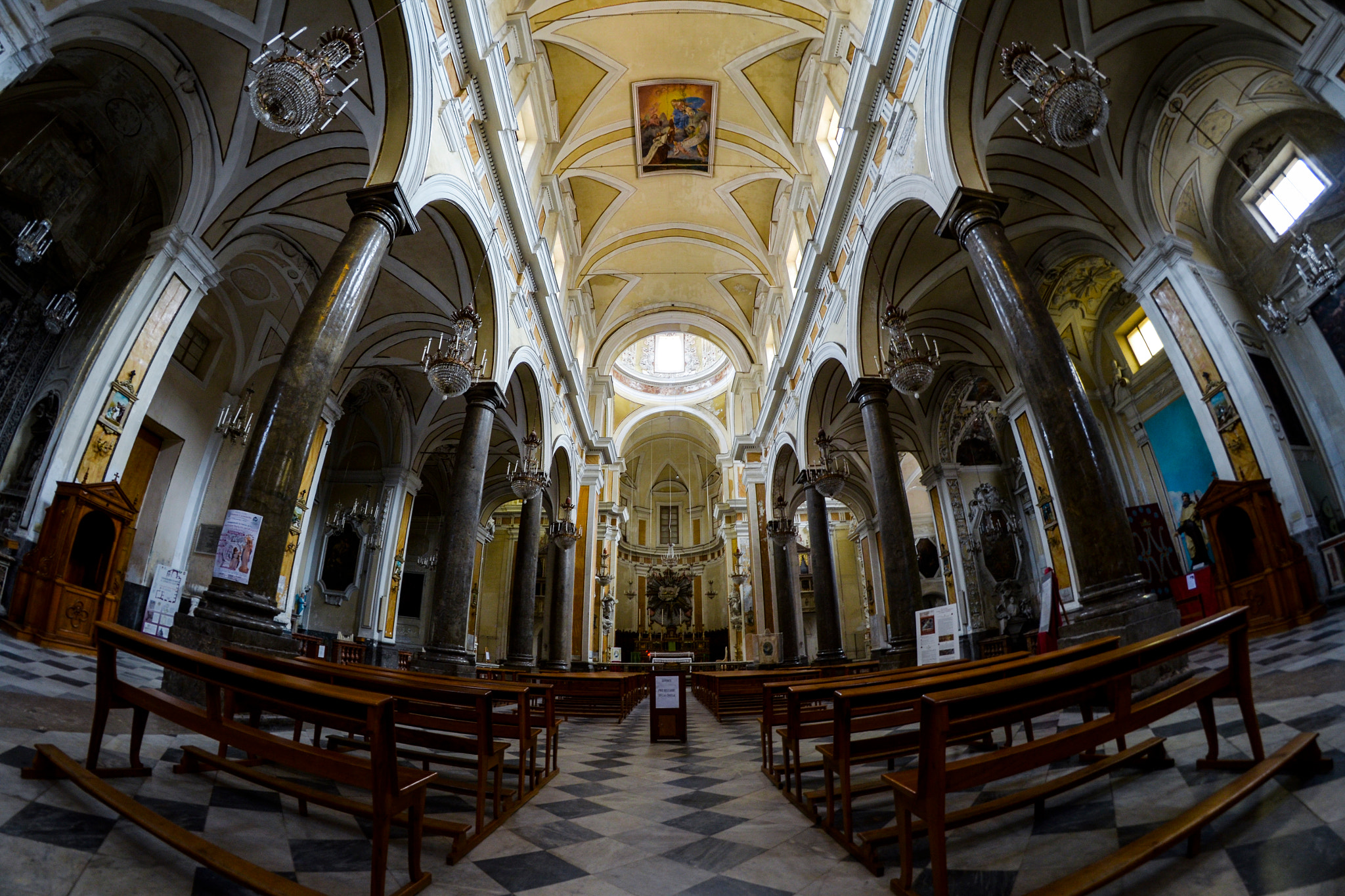 Nikon D7000 + Samyang 8mm F3.5 Aspherical IF MC Fisheye sample photo. Chiesa del carmine maggiore photography