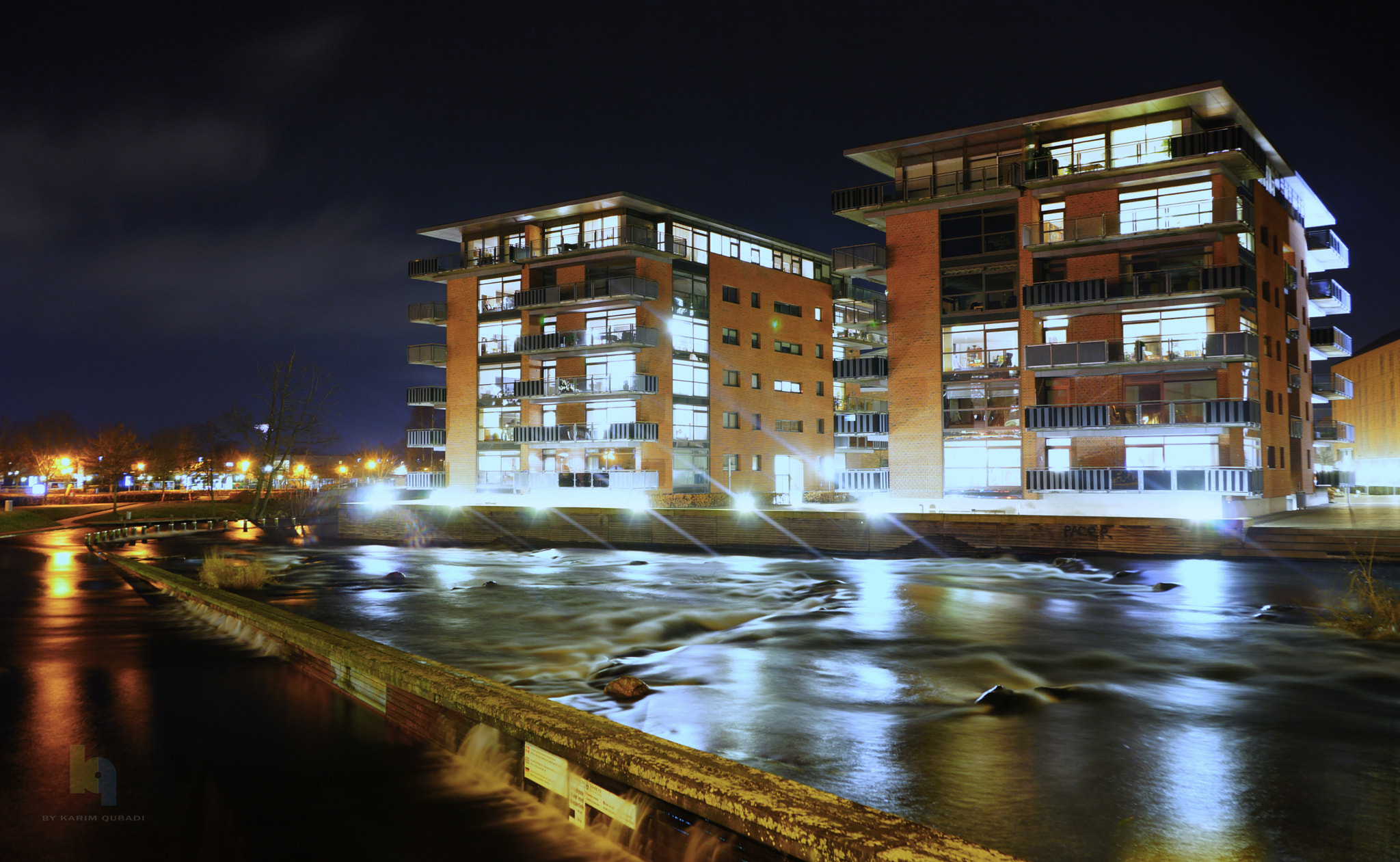 Sony a99 II sample photo. Silkeborg night danmark photography