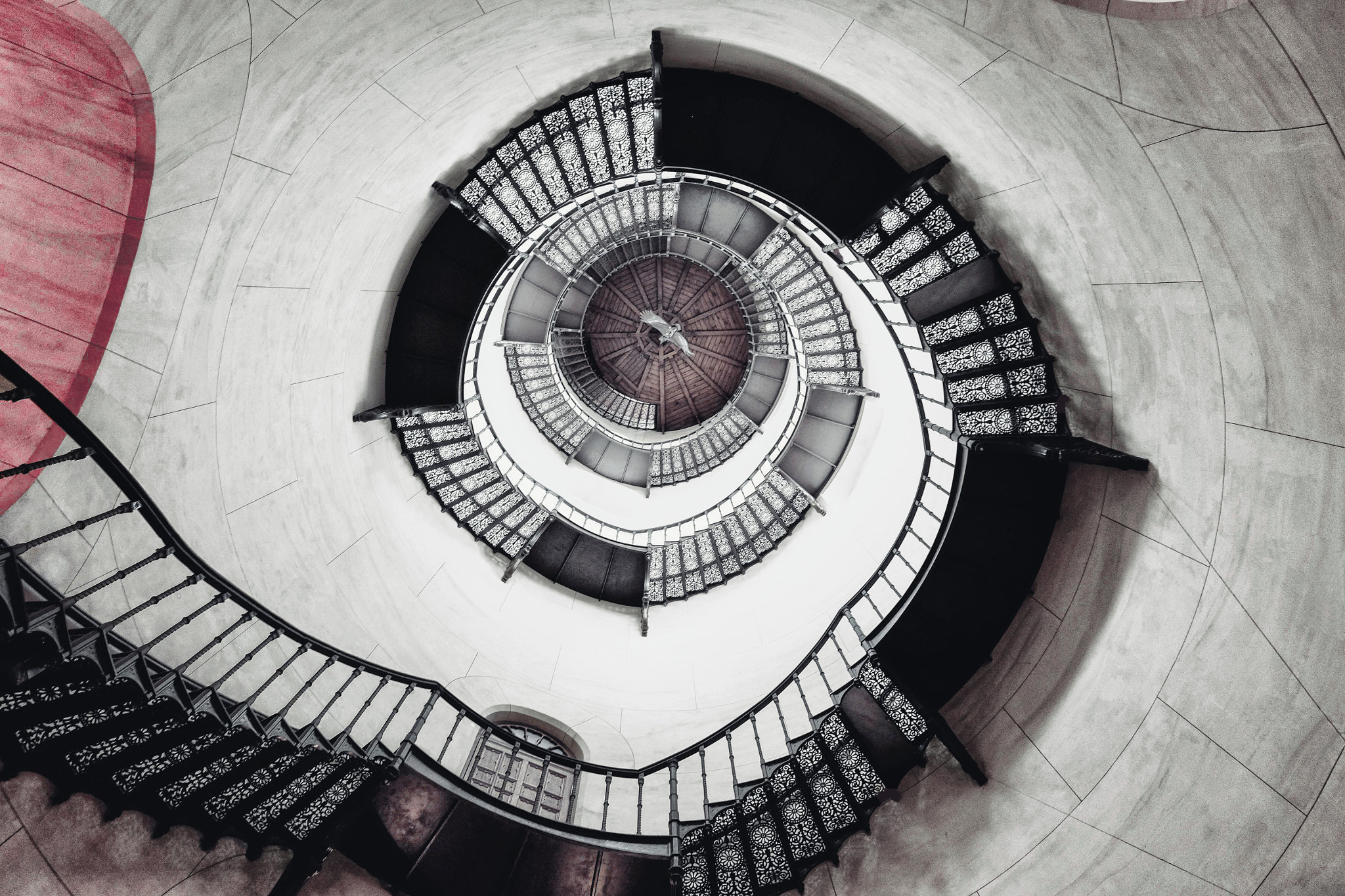 Fujifilm X-E2 + Fujifilm XF 14mm F2.8 R sample photo. Granitz hunting lodge stairs photography