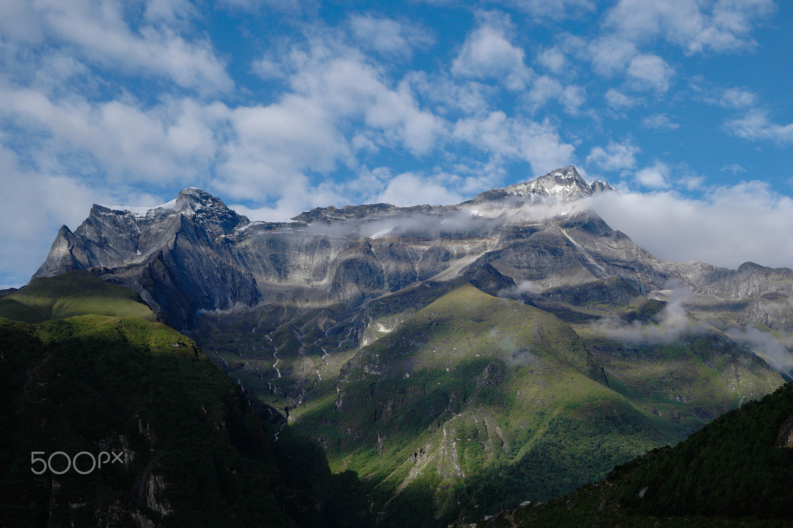 Saumsun NX 16-50mm F2-2.8 S ED OIS sample photo. Mountain views by the namche bazaar photography