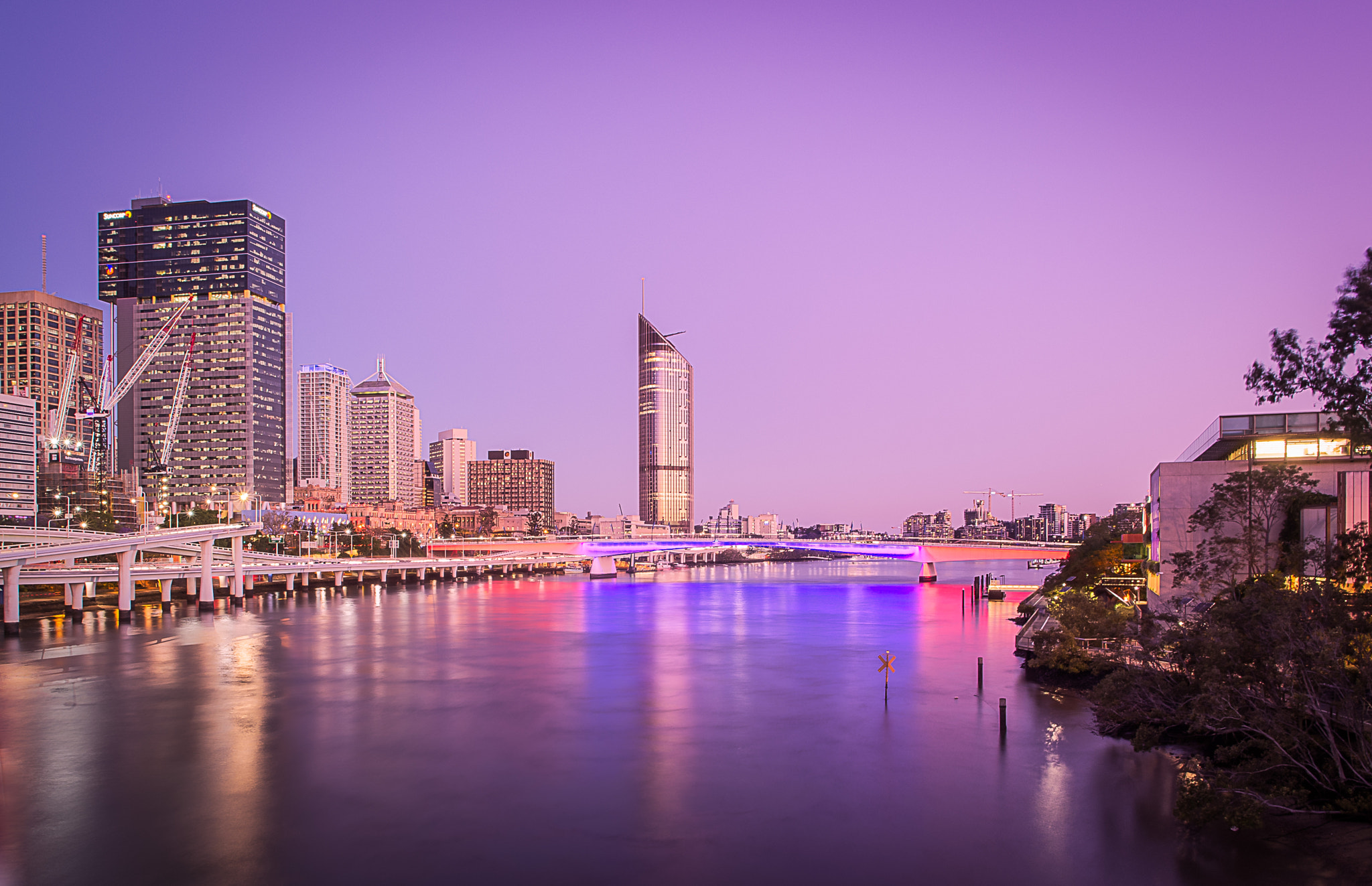 Olympus PEN E-P5 + OLYMPUS M.12mm F2.0 sample photo. Brisbane sunset photography