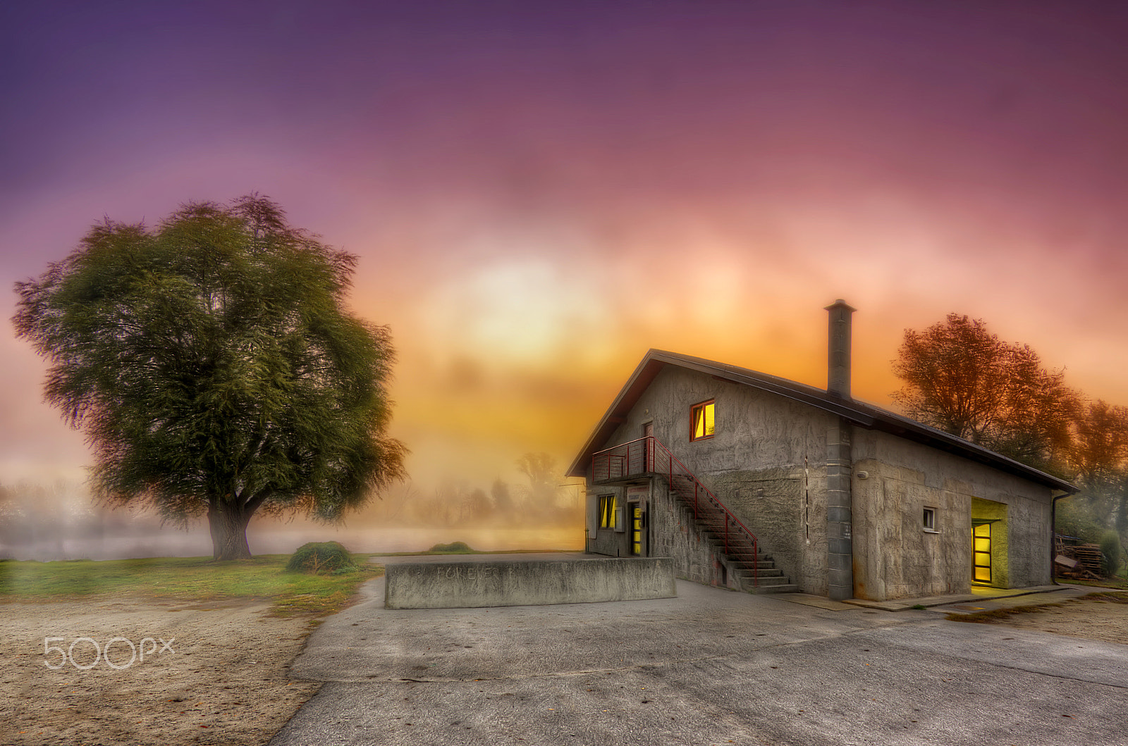 Pentax K-5 sample photo. Foggy autumn morning photography