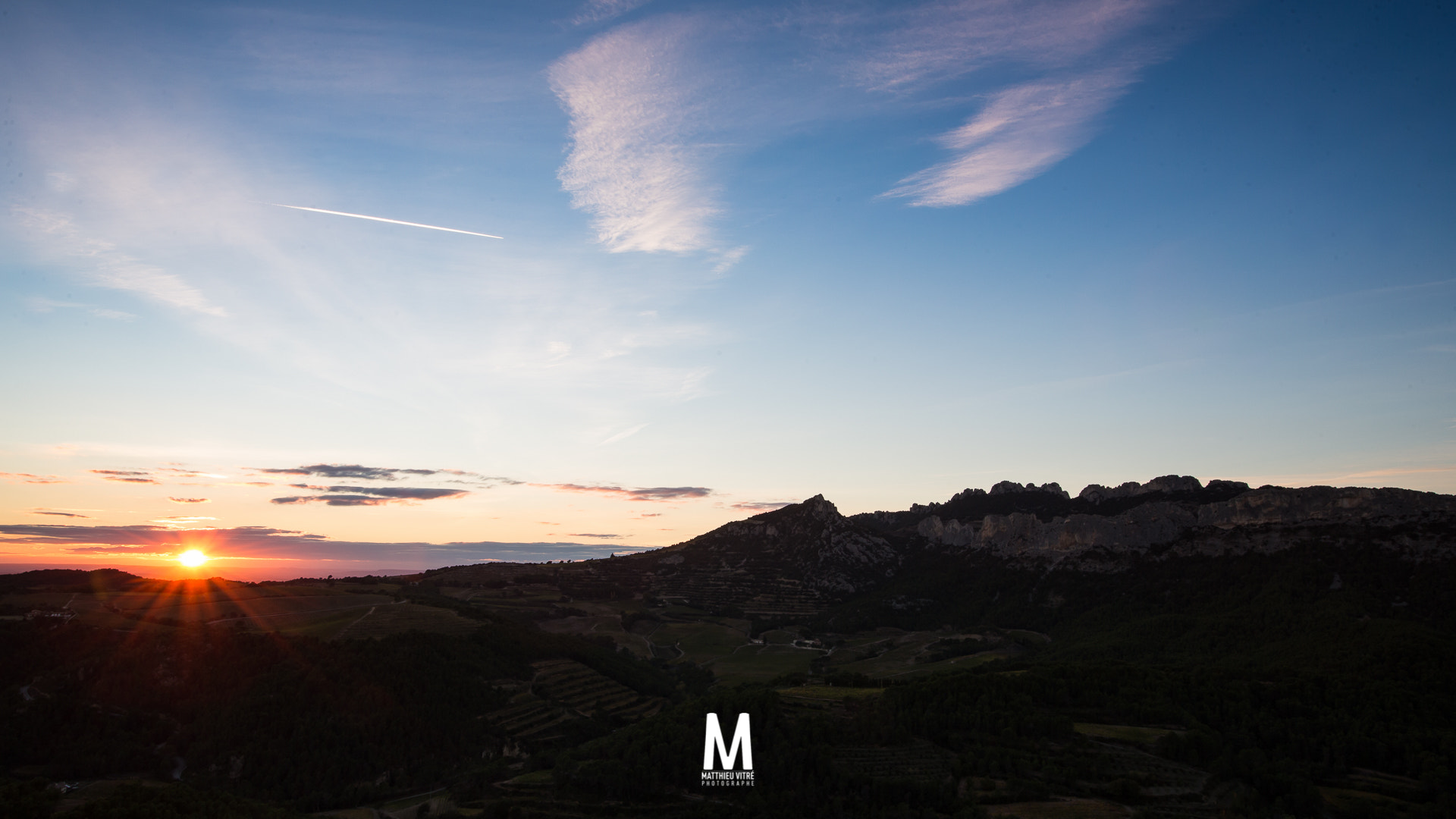 Sunshine in Les Dentelles de Montmirail, France