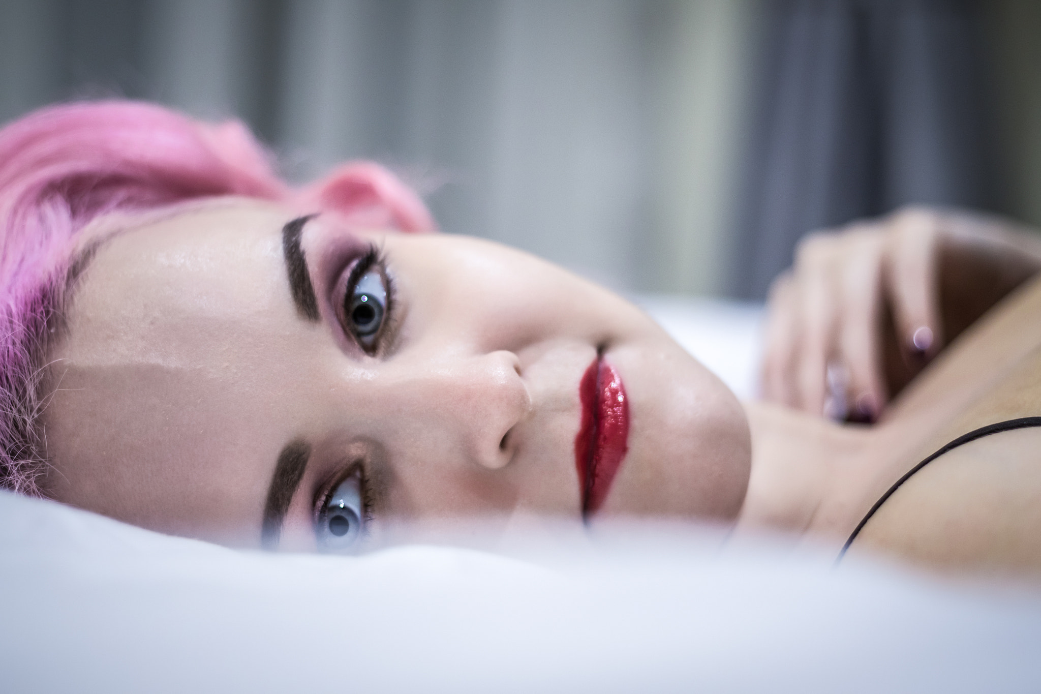 Canon EF 50mm f/1.8 sample photo. Bed head photography