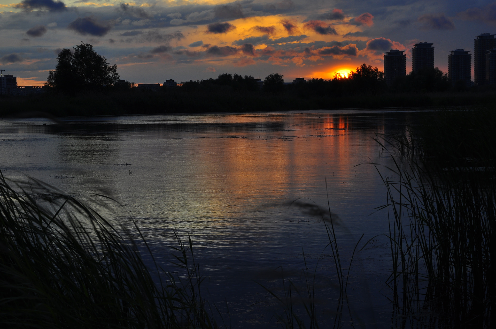 Sigma 17-50mm F2.8 EX DC OS HSM sample photo. Sunset near city photography