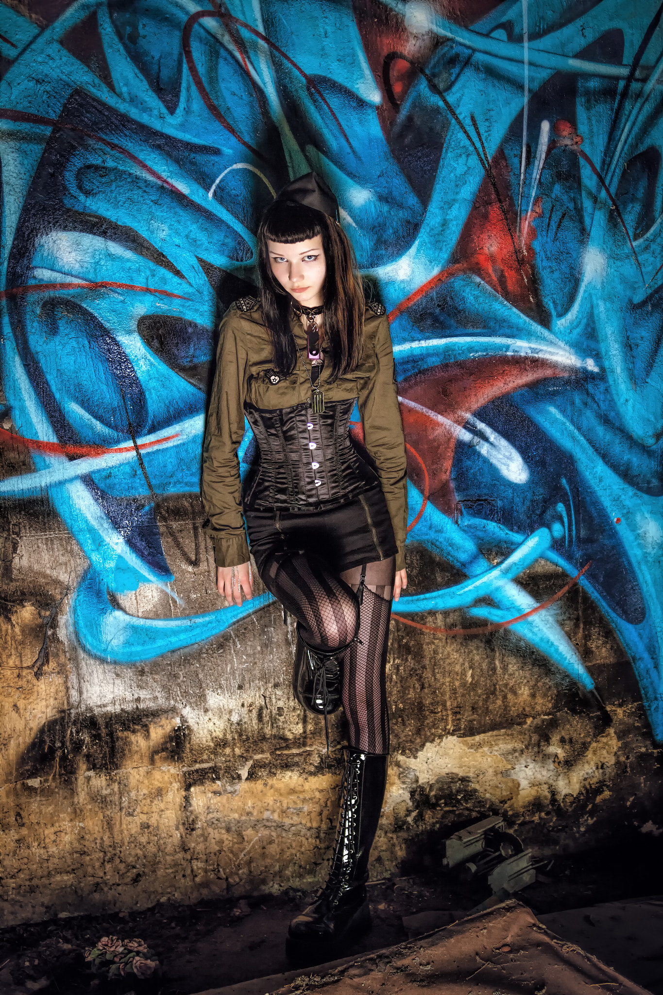 Canon EOS 50D sample photo. Graffiti and model photography