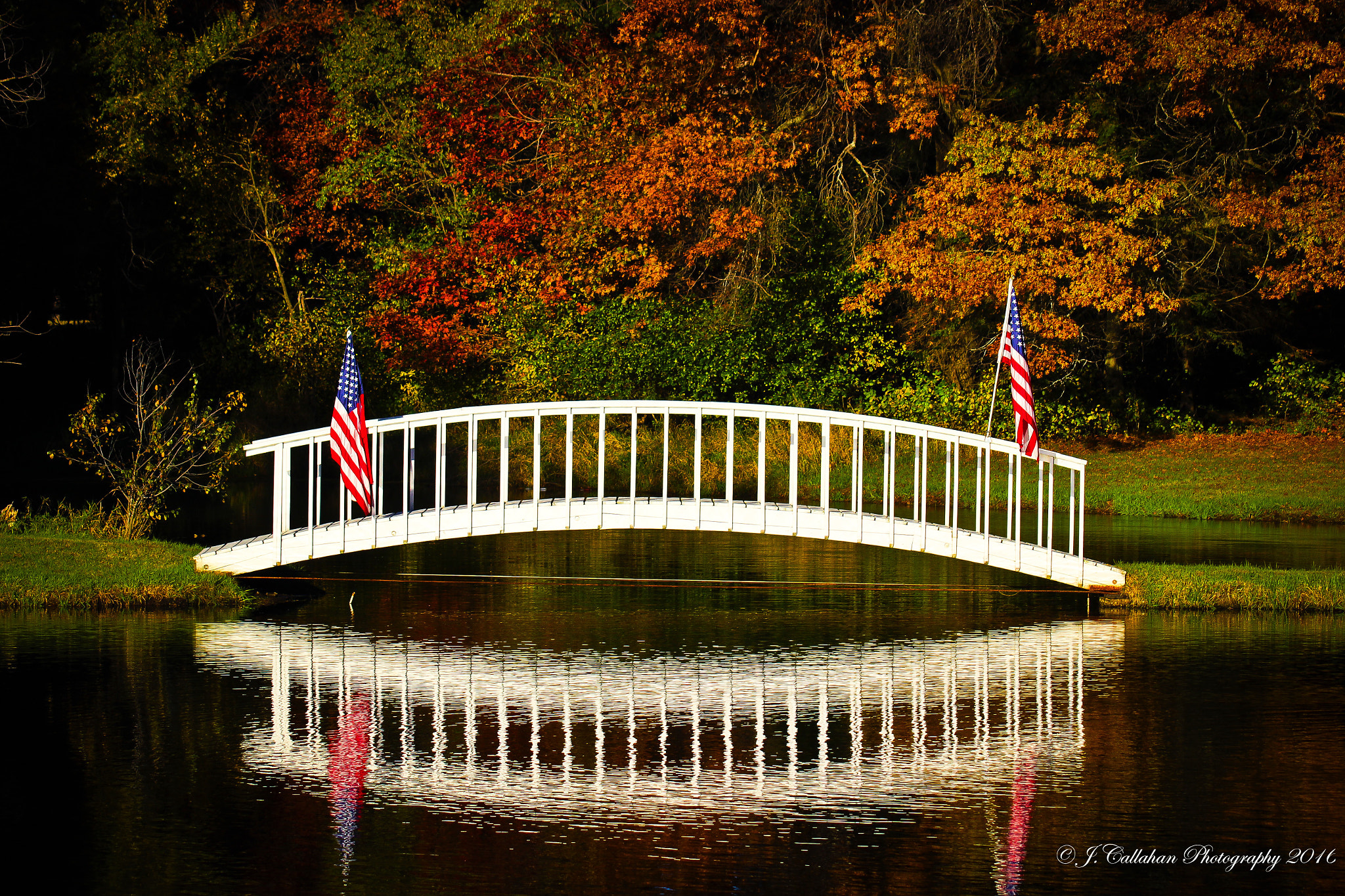 Canon EF 80-200mm F4.5-5.6 II sample photo. Bridge over fall waters photography