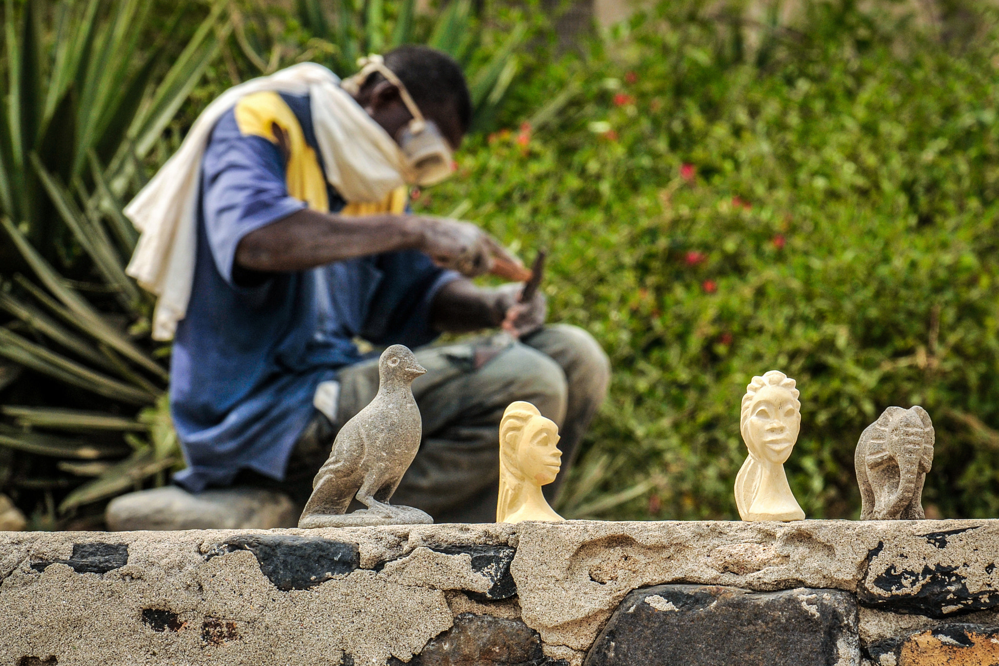 Nikon D300S sample photo. Stone-carver at work photography