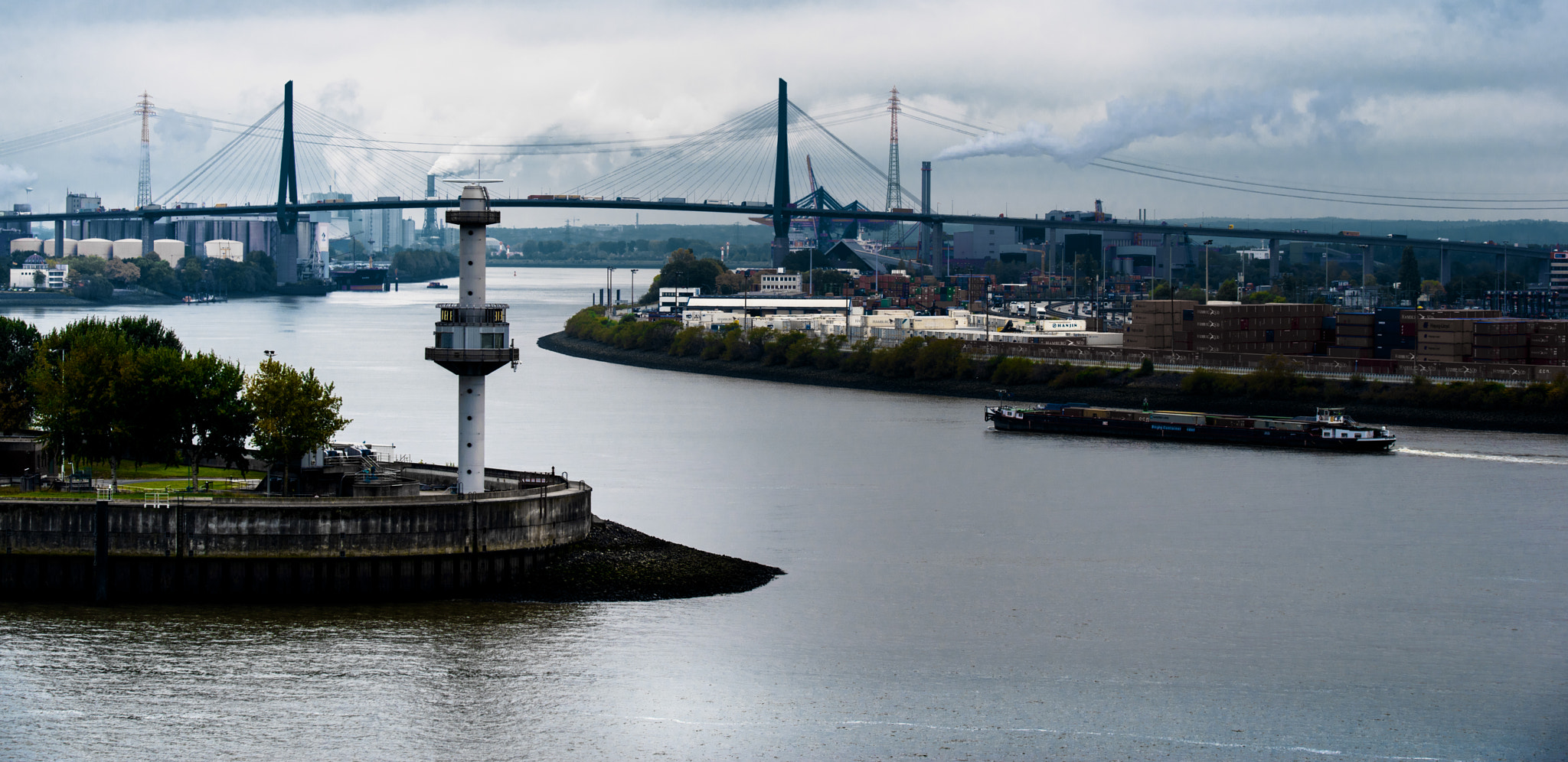 Pentax K-1 sample photo. Dusty hamburg harbour i photography
