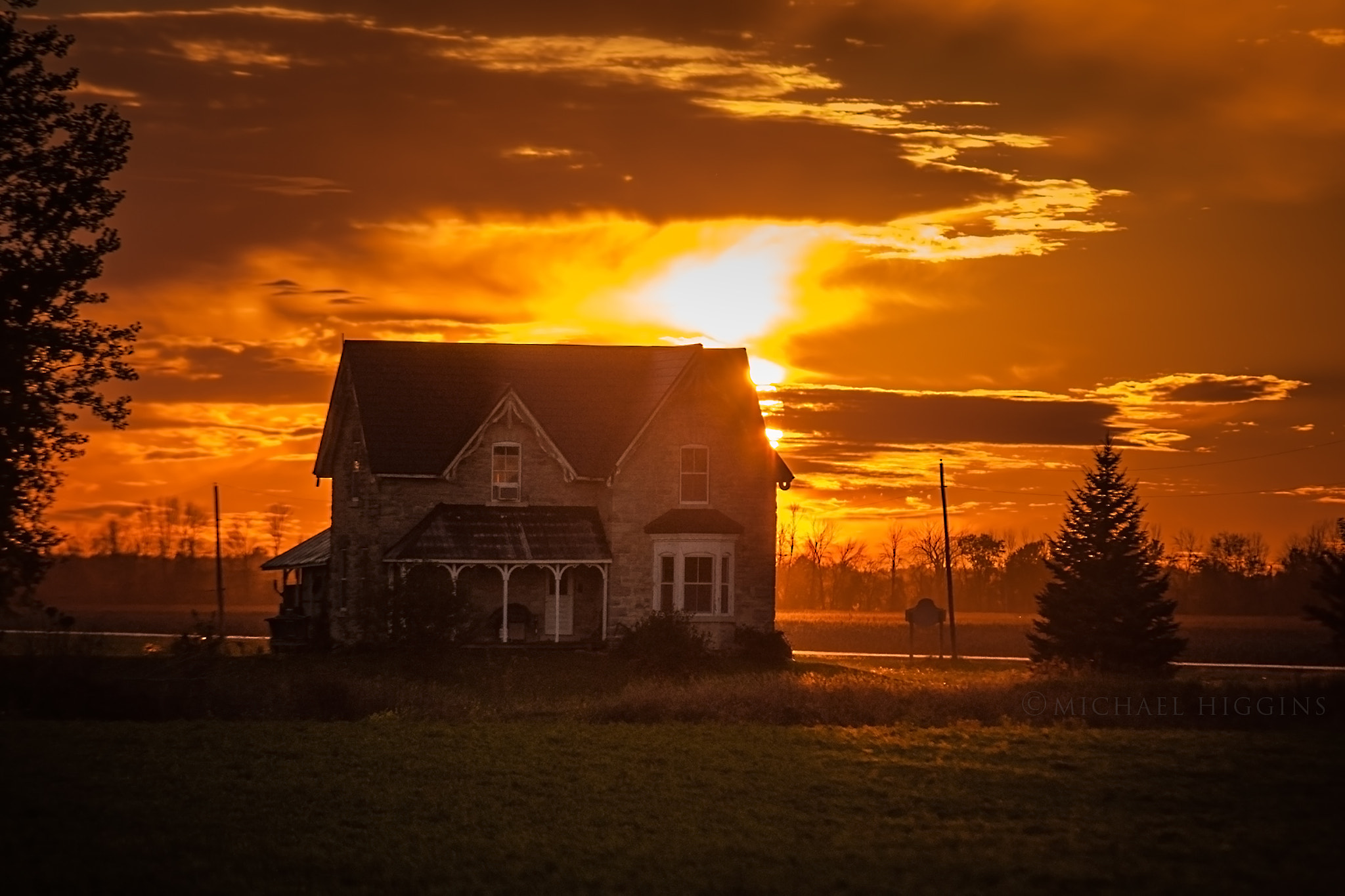 Nikon AF-S Nikkor 70-200mm F2.8G ED VR II sample photo. Stone house sunset photography