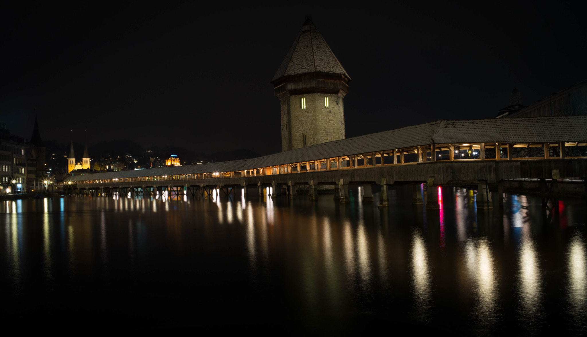 Leica Elmarit-M 28mm F2.8 ASPH sample photo. Lucerne at night photography