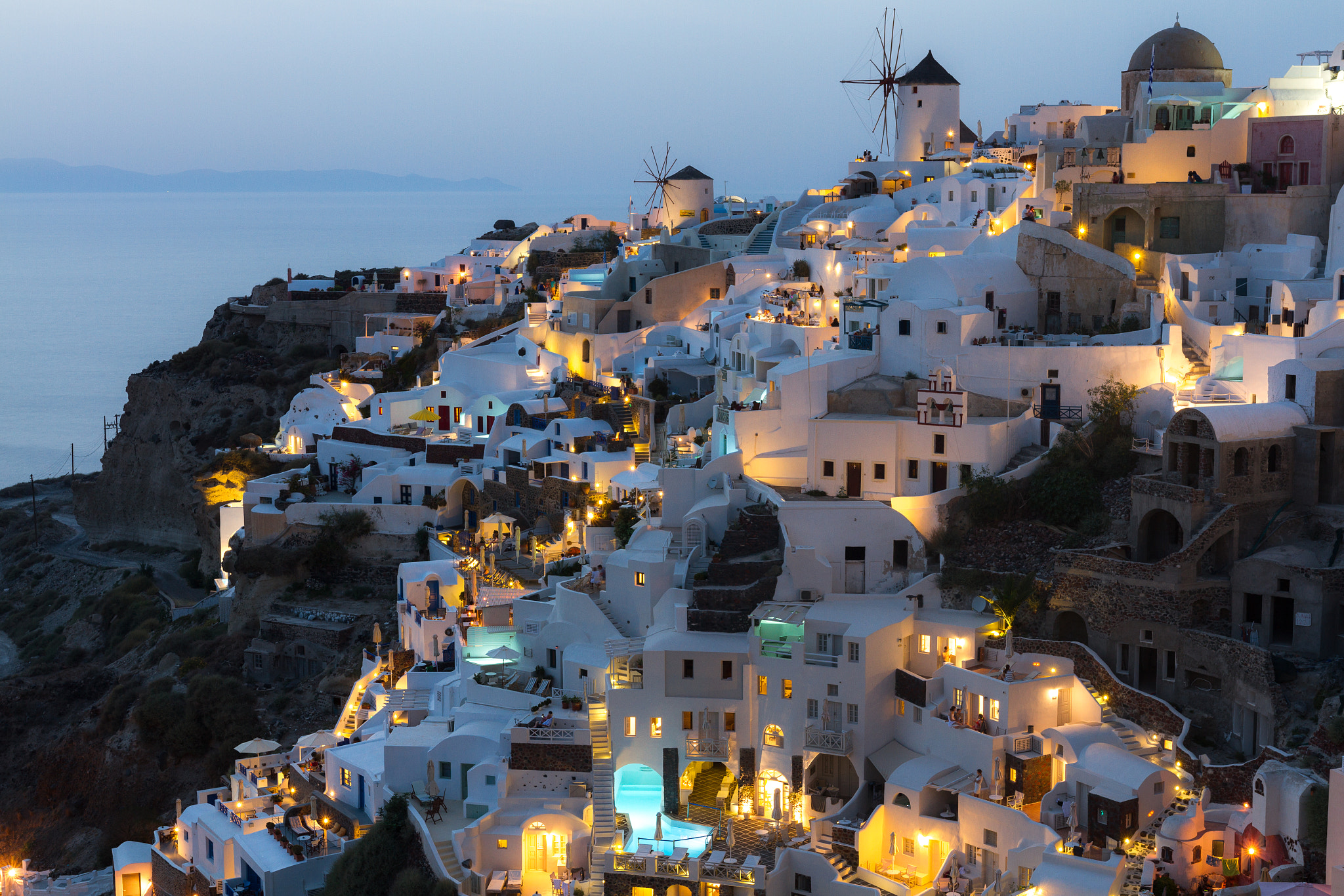Sigma 18-35mm f/1.8 DC HSM sample photo. Lights of oia photography