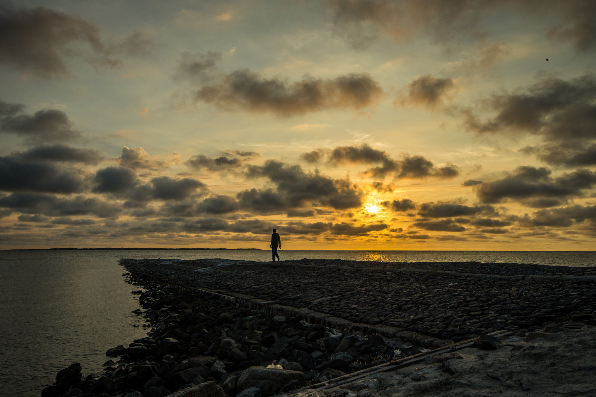 Sigma AF 10-20mm F4-5.6 EX DC sample photo. The man and the sea photography