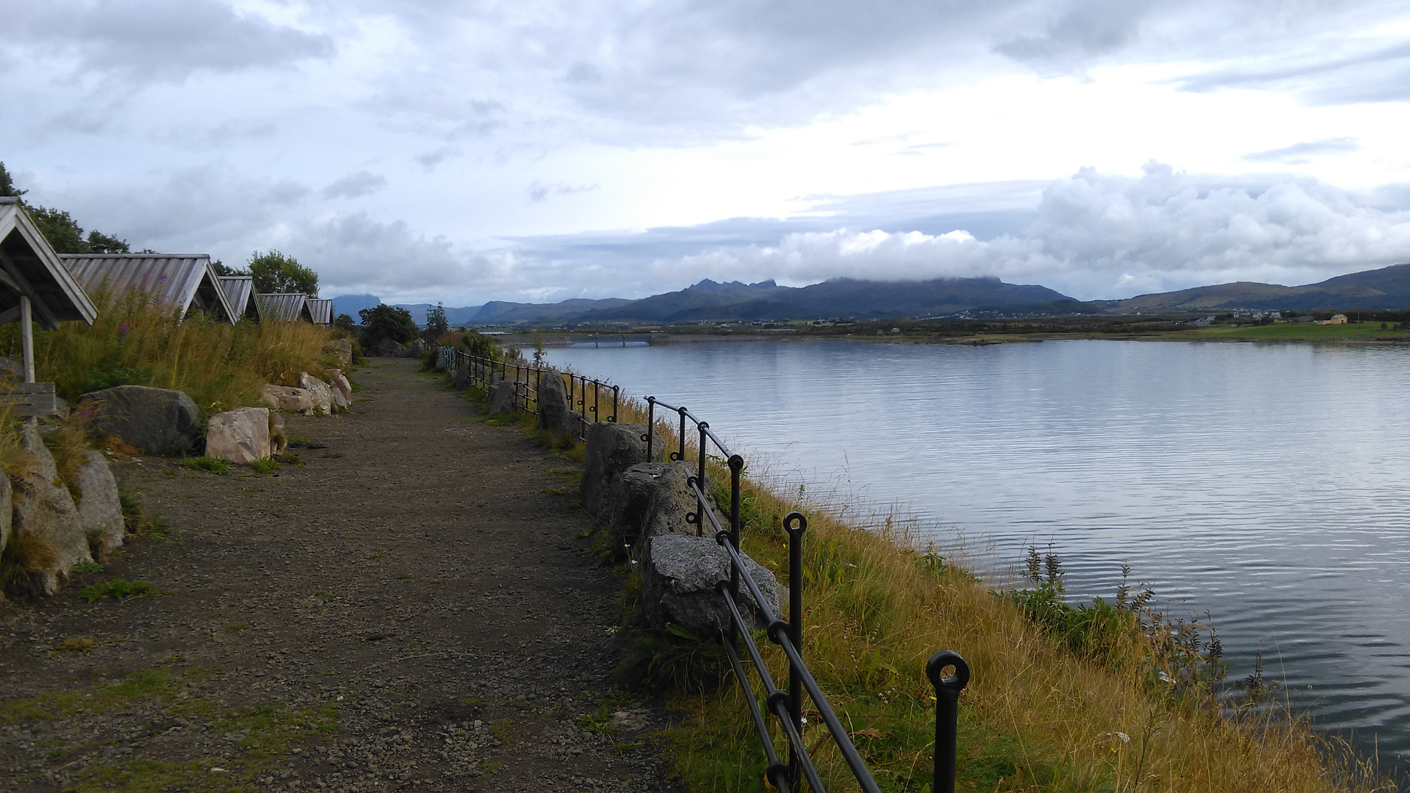 HTC ONE M8S sample photo. Huts with a beautiful fjord view photography