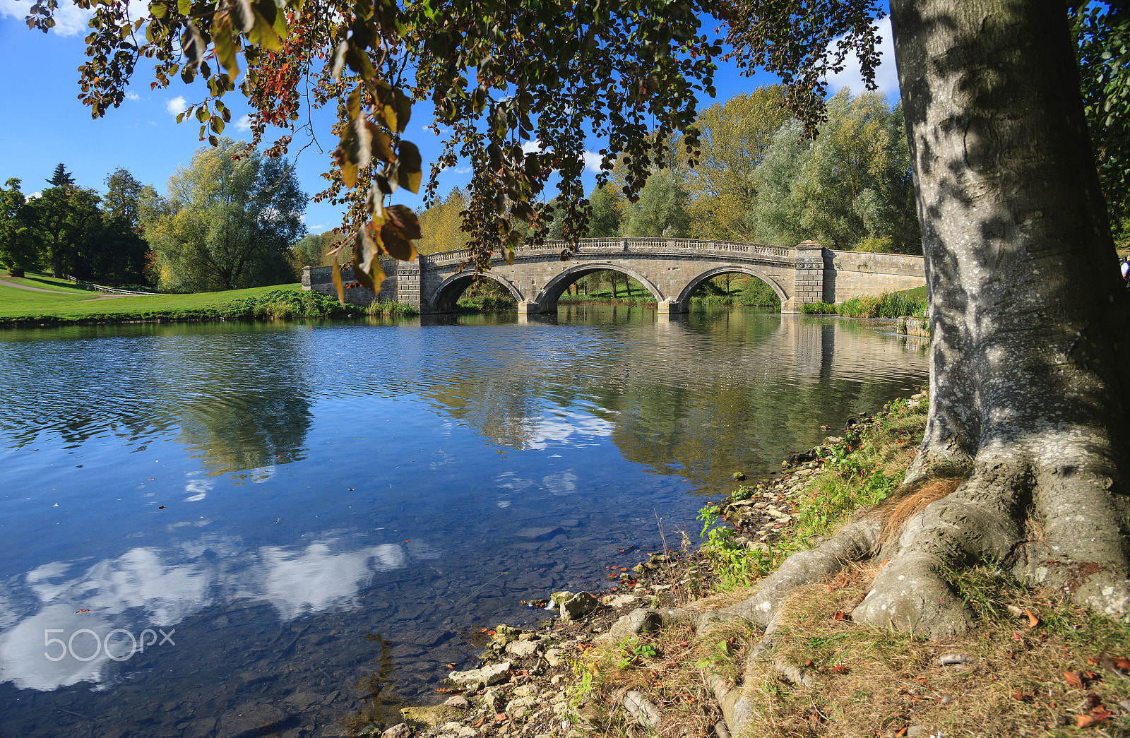 Canon EOS-1Ds Mark III + Canon EF 24-85mm F3.5-4.5 USM sample photo. Blenheim palace lake photography