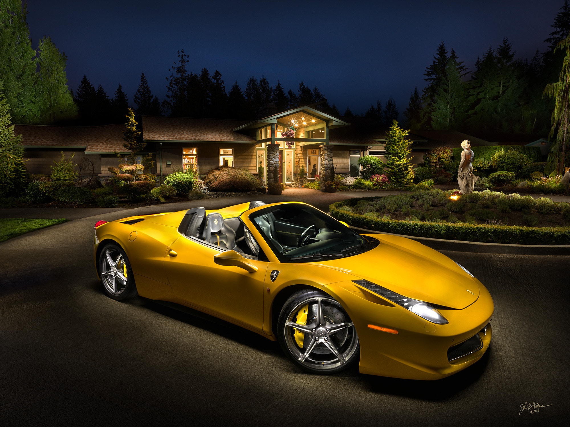 Hasselblad H5D + HCD 28 sample photo. Ferrari 458 spyder photography