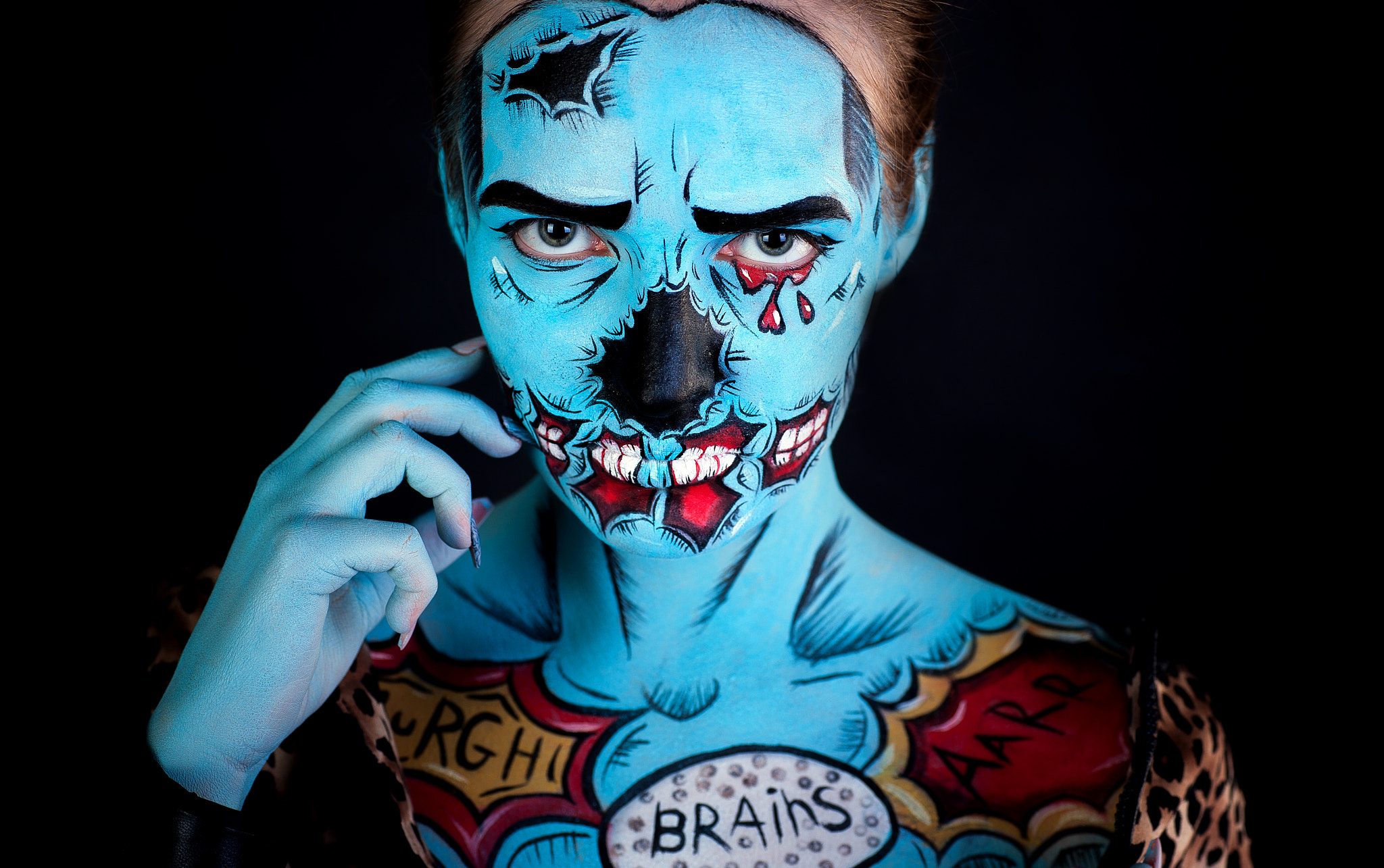 Sigma 50mm f/1.4 EX DG HSM + 1.4x sample photo. Face art photography